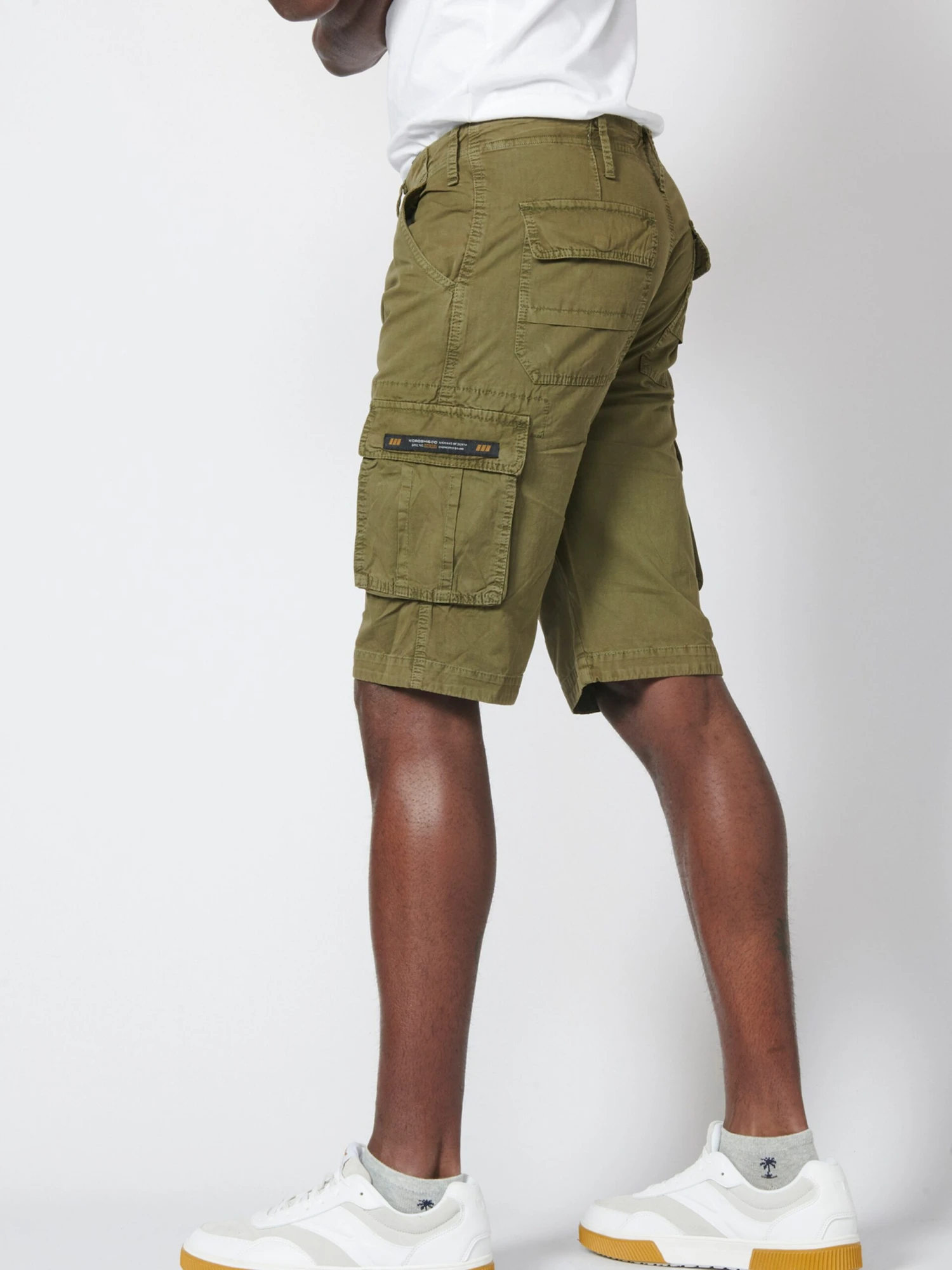 Koroshi Cargoshorts Regular Cargojeans Mænd Oliven - Billede 8