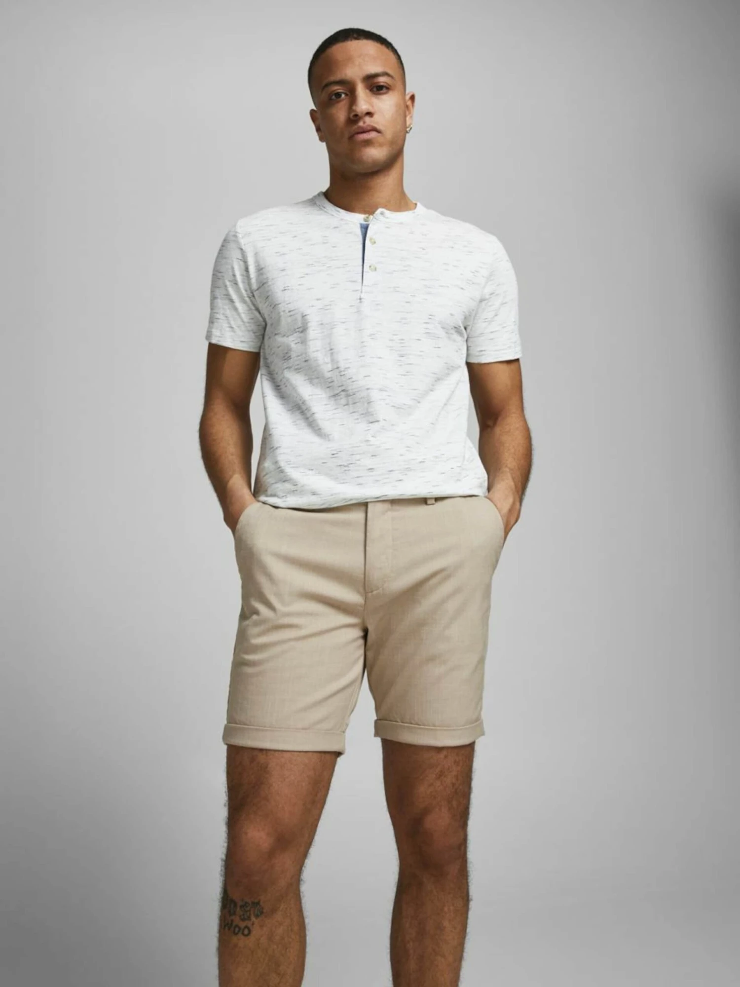 Jack & Jones Chinoshorts Regular Lærredsbukser Connor Mænd Lysebeige - Billede 6