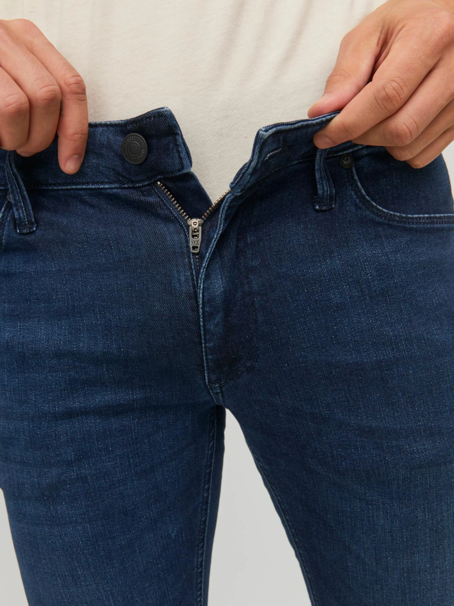 Jack & Jones Skinny Fit Skinny Jeans LIAM EVAN Mænd Mørkeblå - Billede 7