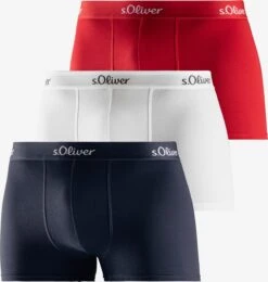 S.Oliver Underbukser Boksershorts Mænd Natblå / Cranberry / Hvid