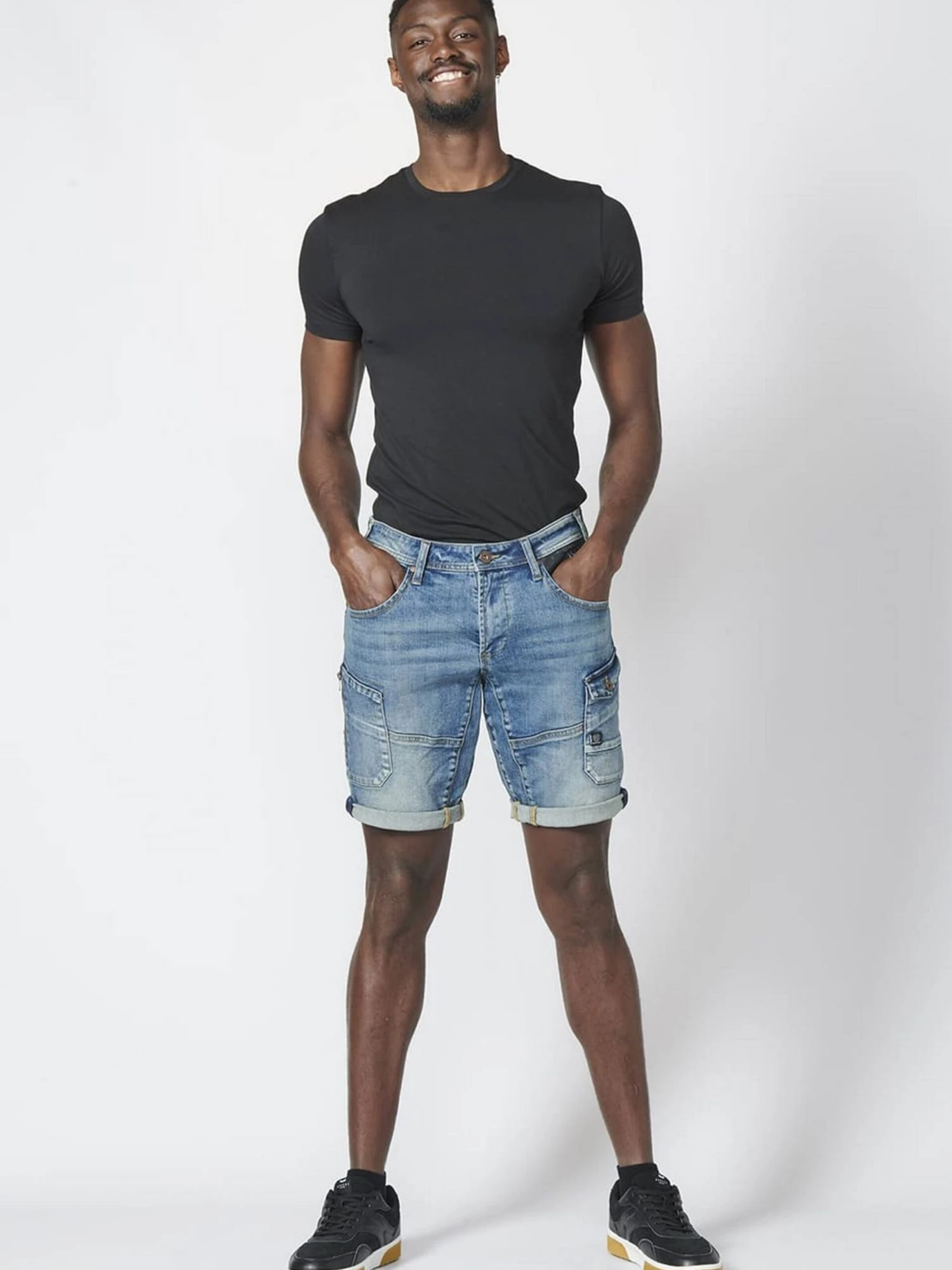 Koroshi Cargoshorts Regular Cargojeans Mænd Blå - Billede 3