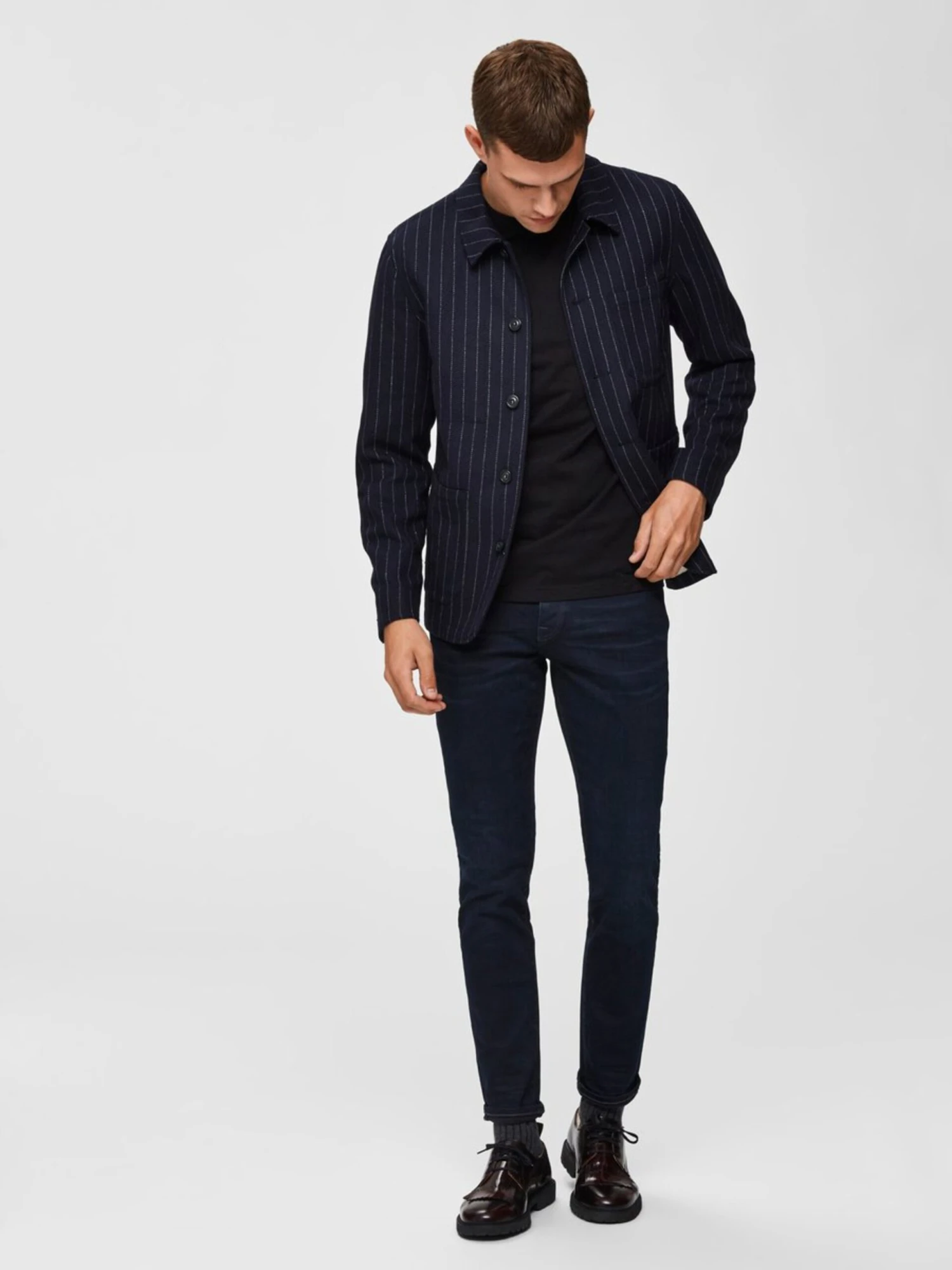 Selected Homme Slim Fit Slimfit Jeans Mænd Natblå - Billede 6