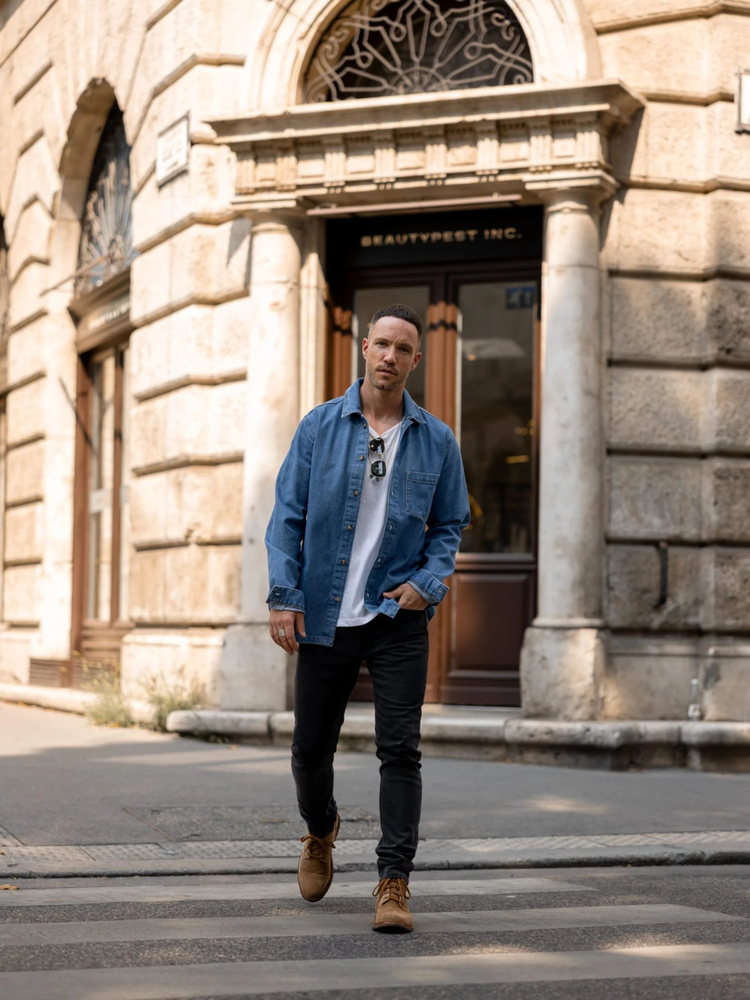 Denimskjorter Regular Fit Skjorte Milo Mænd Blå - Billede 8