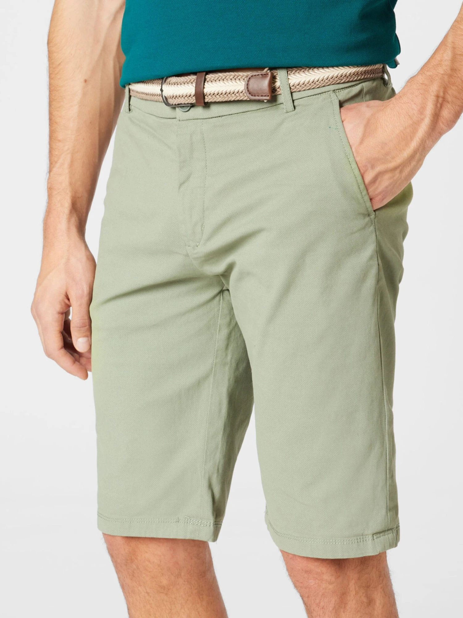 Lindbergh Chinoshorts Regular Lærredsbukser Mænd Pastelgrøn - Billede 2