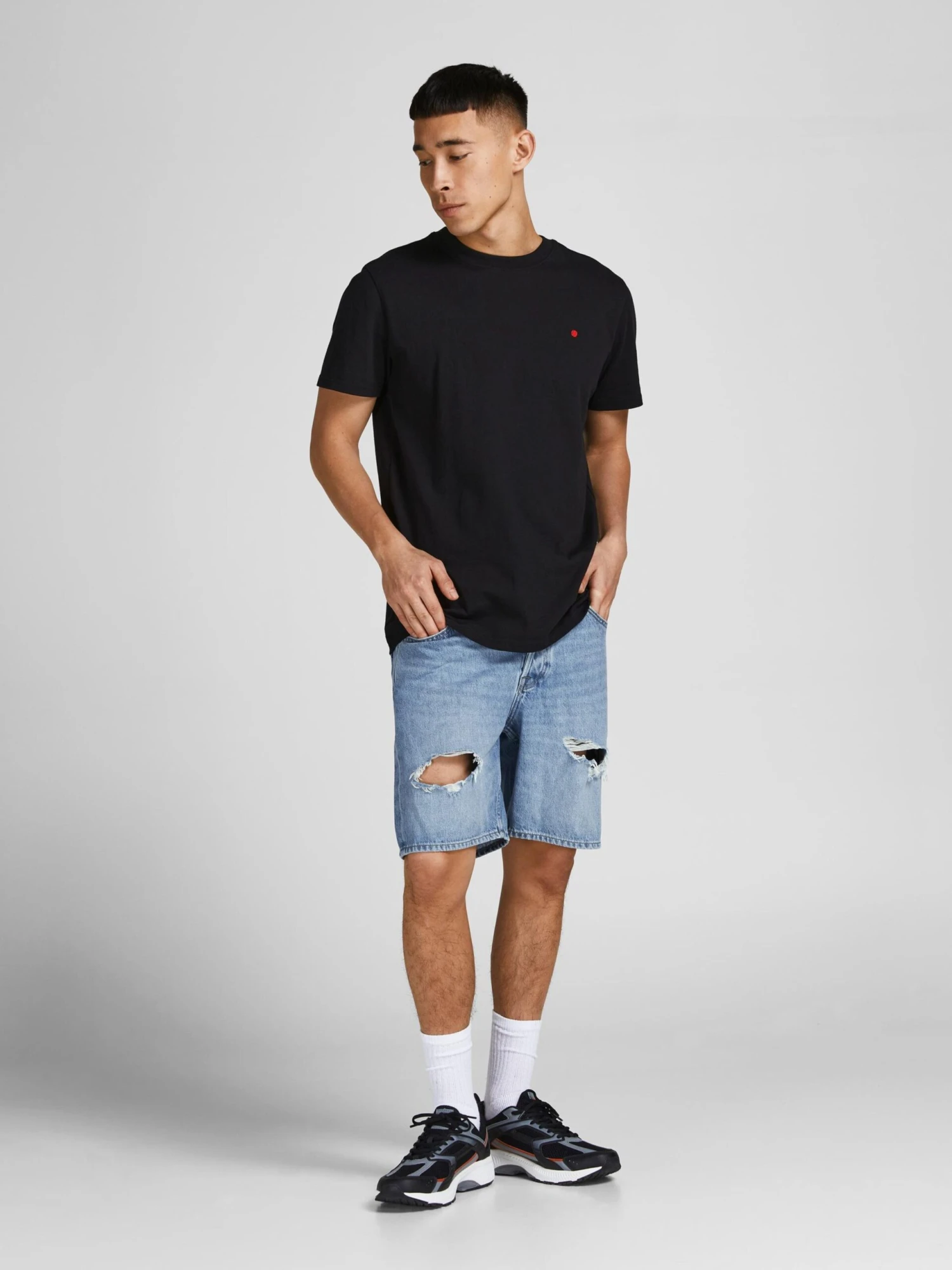 Jack & Jones Denimshorts Loosefit Jeans Chris Mænd Blå - Billede 5
