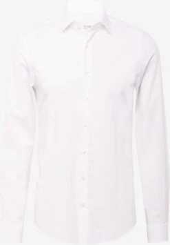 Calvin Klein Business Skjorter Slim Fit Forretningsskjorte Mænd Offwhite