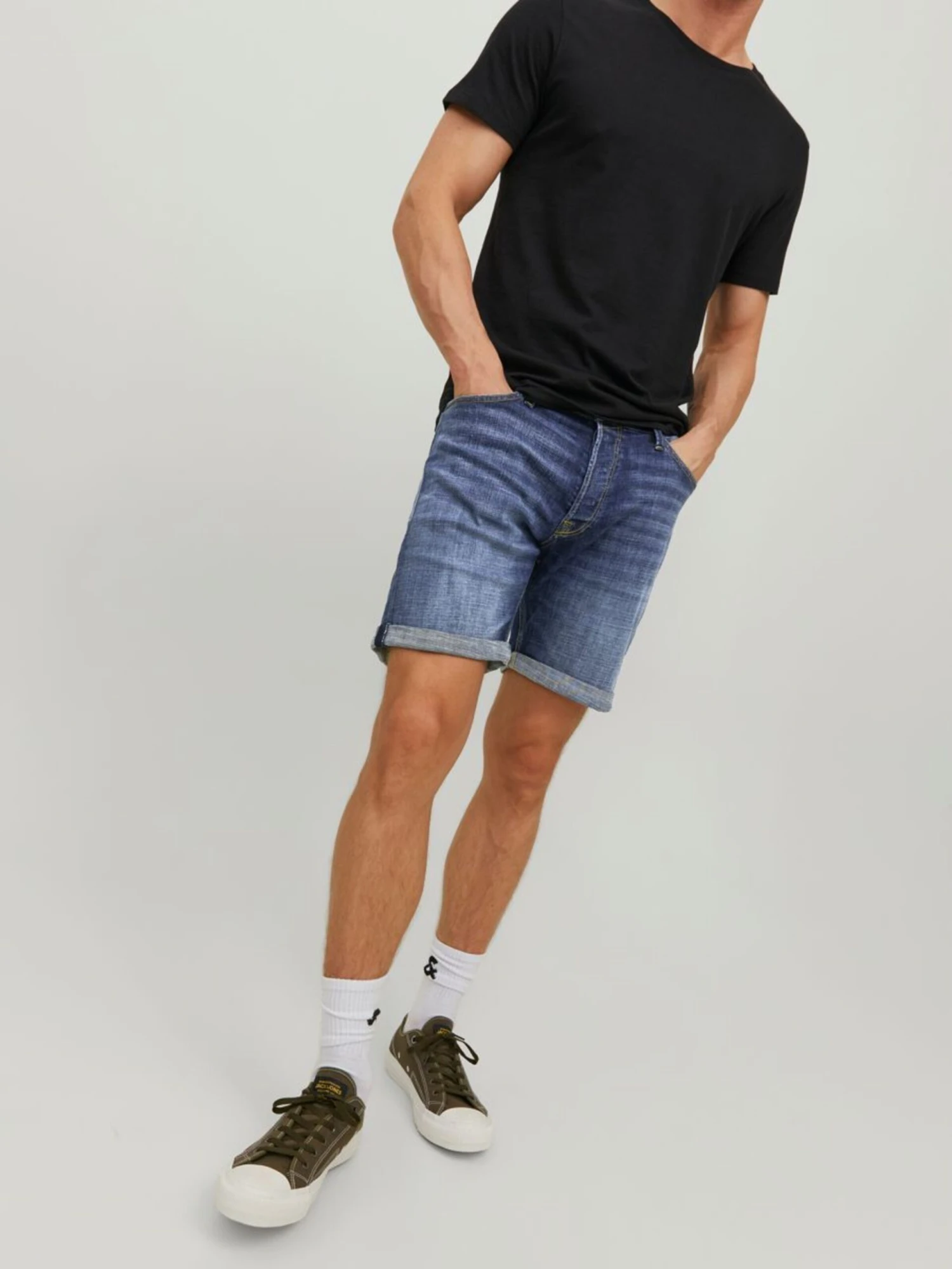 Jack & Jones Denimshorts Slimfit Jeans CHRIS WOOD Mænd Blå - Billede 7
