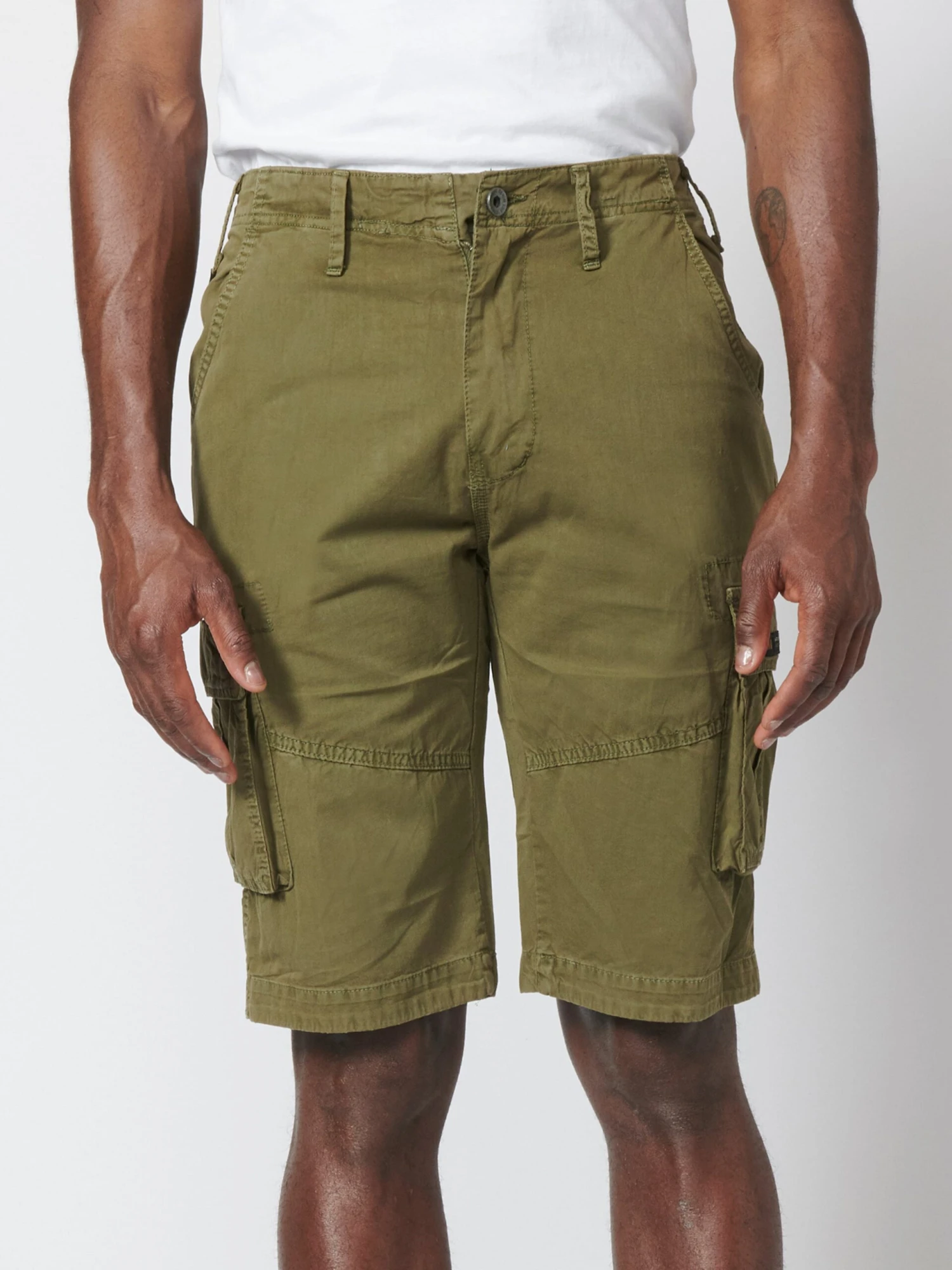 Koroshi Cargoshorts Regular Cargojeans Mænd Oliven - Billede 4