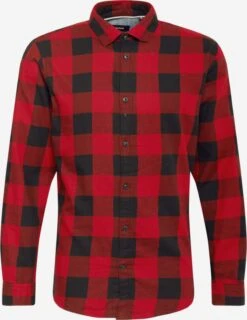 Jack & Jones Ternede Skjorter Slim Fit Skjorte Gingham Mænd Rustrød