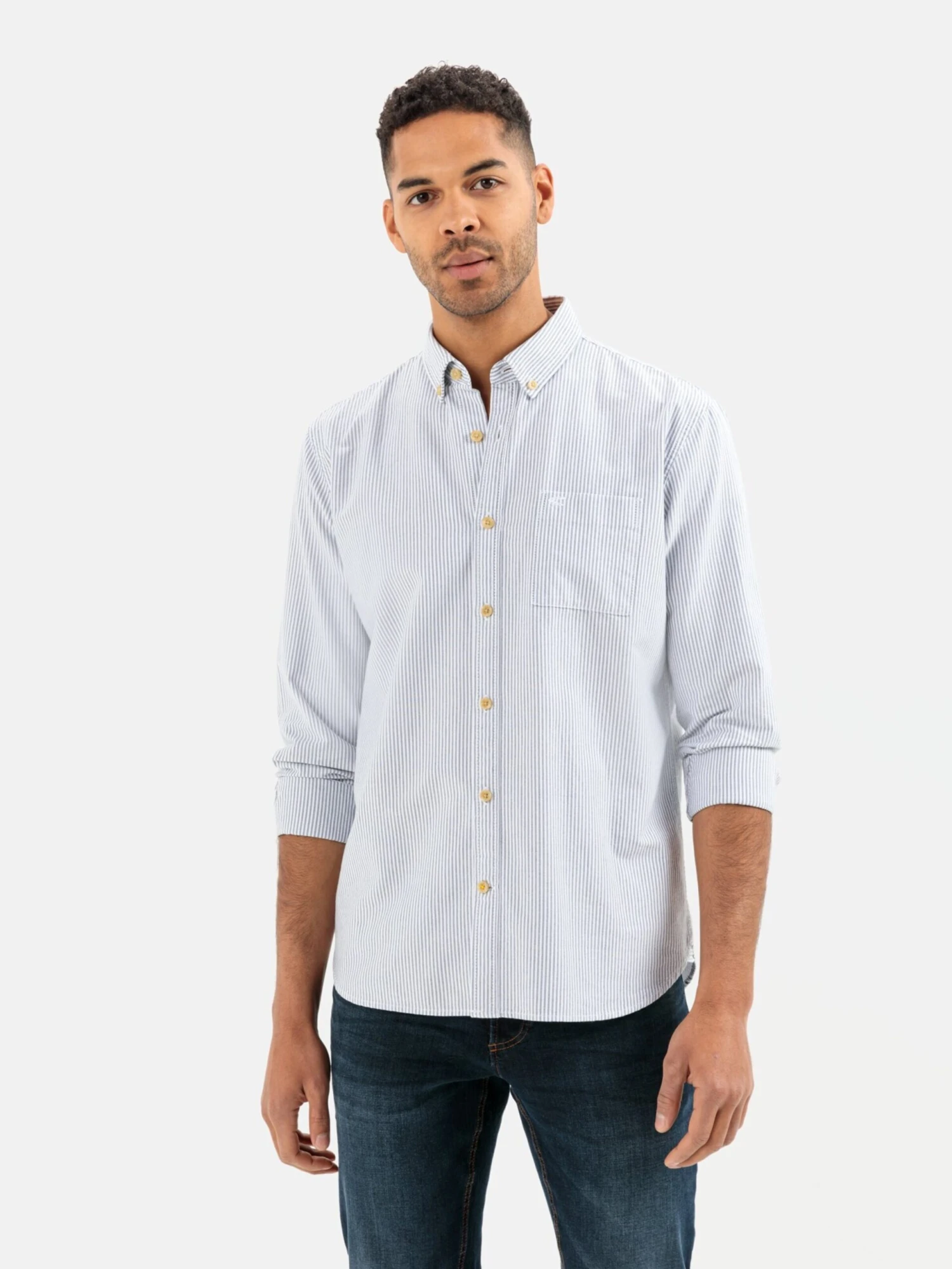 Camel Active Casual Skjorter Regular Fit Skjorte Mænd Dueblå - Billede 3