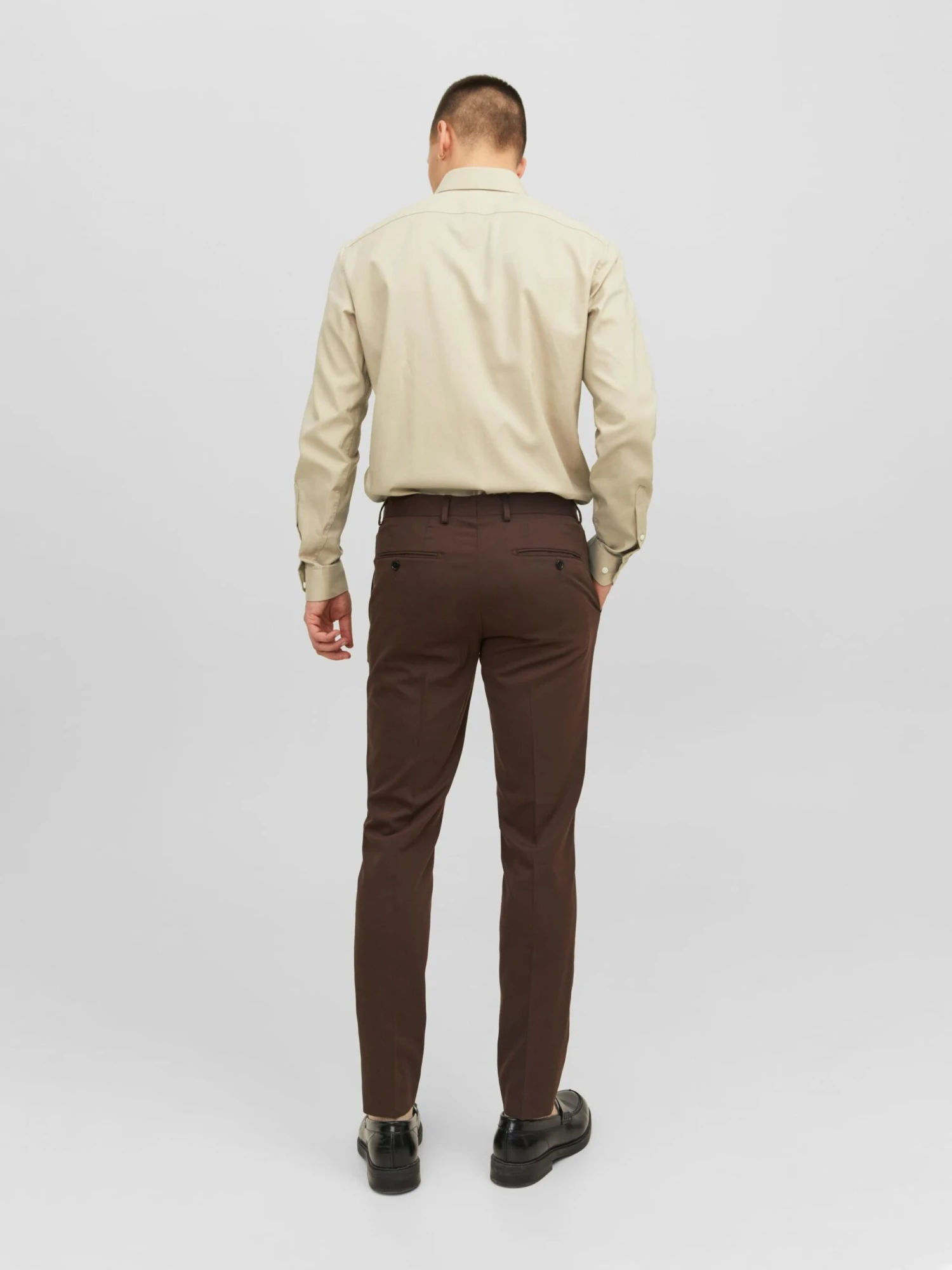 Jack & Jones Business Skjorter Slim Fit Forretningsskjorte Parker Mænd Mørkebeige - Billede 4