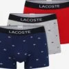 Lacoste Underbukser Regular Boksershorts Trunks Mænd Mørkeblå / Grå-meleret / Rød