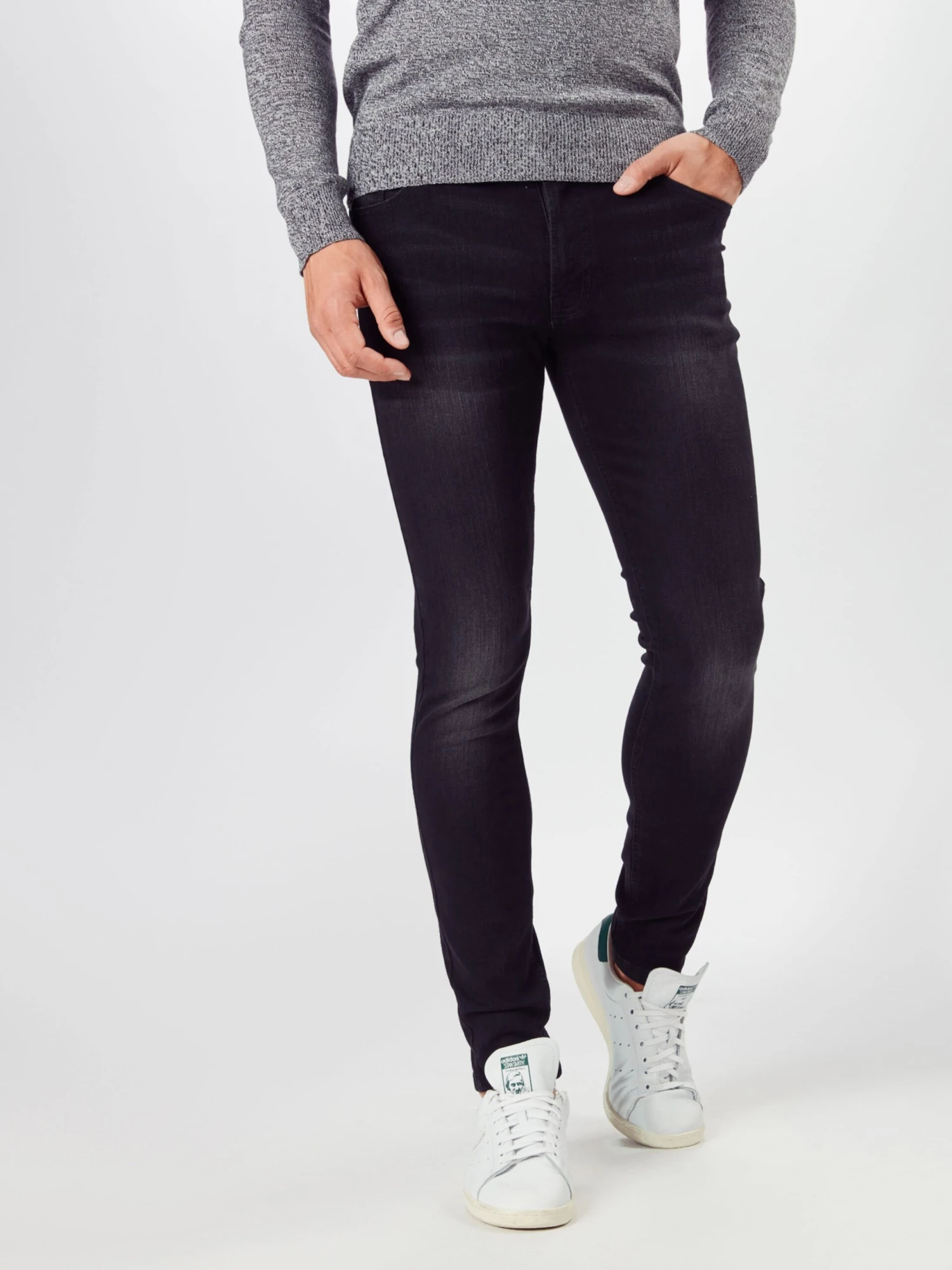 Denim Project Skinny Fit Skinny Jeans MR. BLACK Mænd Sort - Billede 2