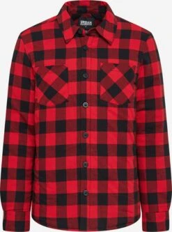 URBAN CLASSICS Ternede Skjorter Slim Fit Skjorte Mænd Lys Rød