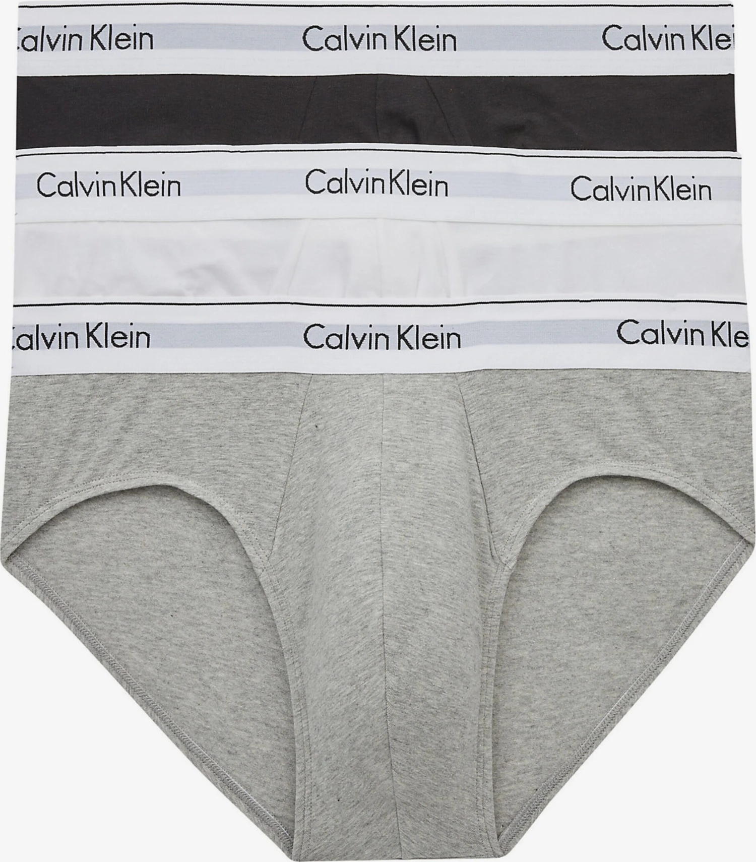 CALVIN KLEIN UNDERWEAR Trusser Slip Mænd Grå-meleret / Sort / Hvid