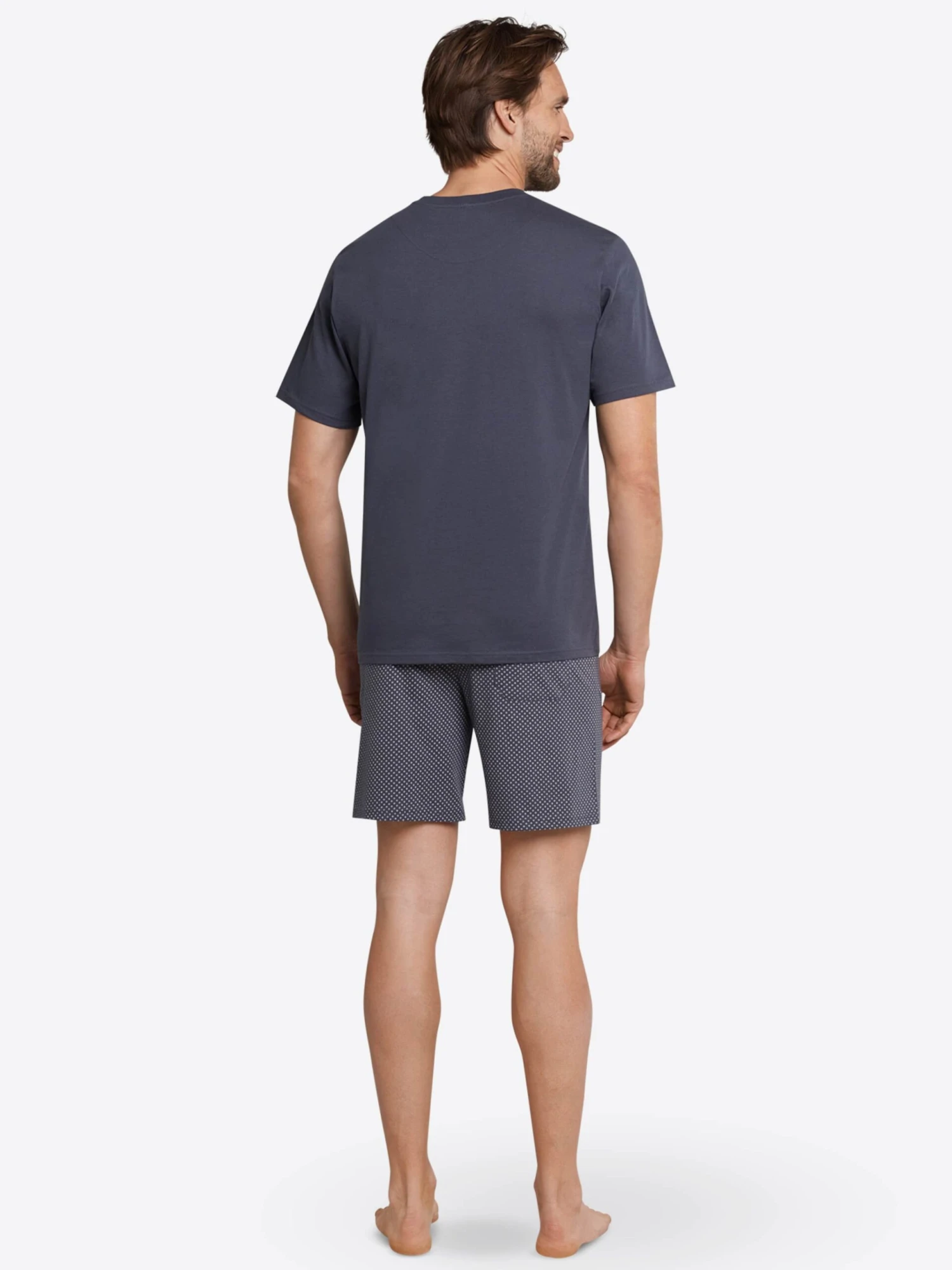 Schiesser Nattøj Regular Pyjamas Kort Mænd Antracit - Billede 3