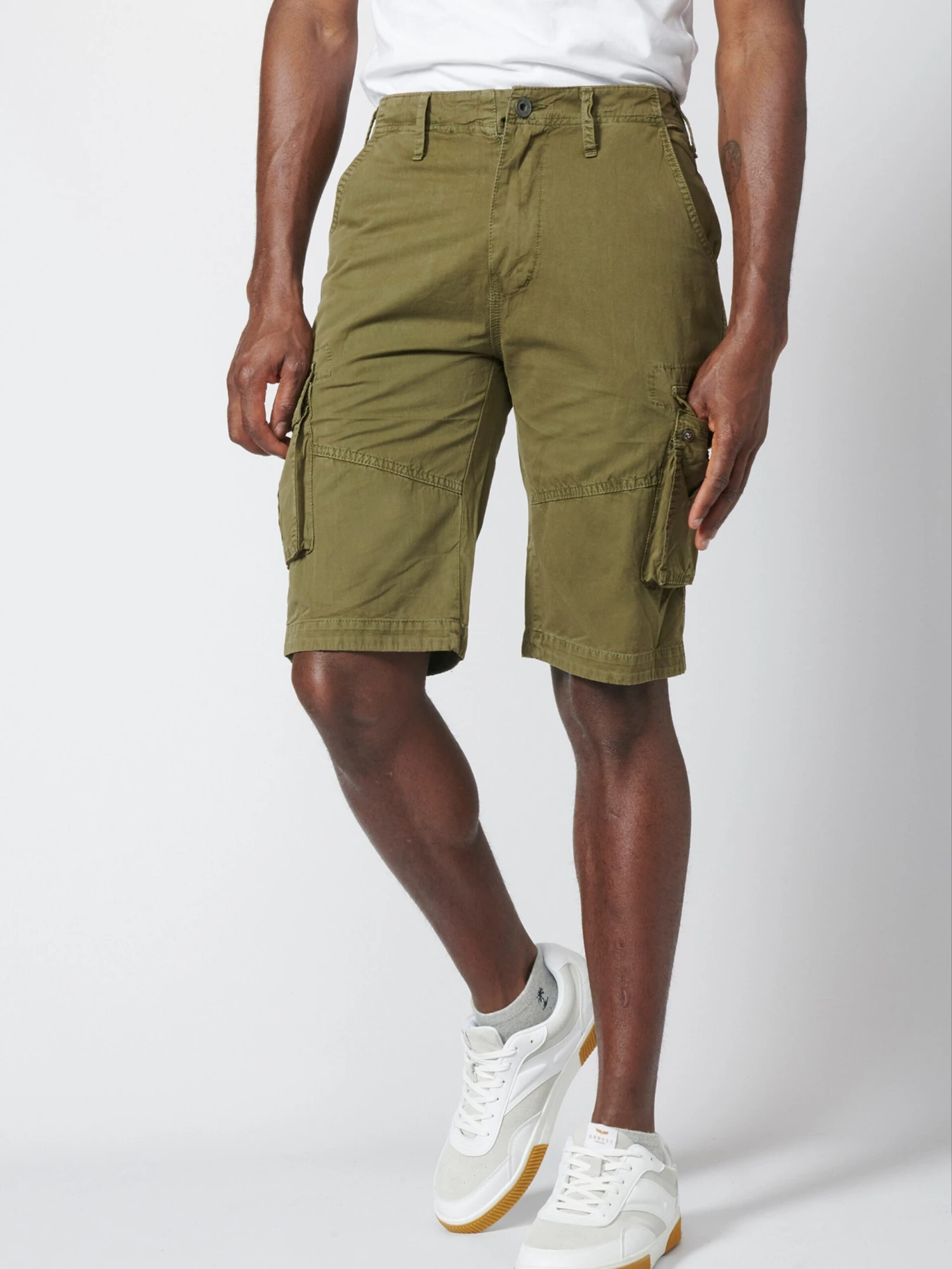 Koroshi Cargoshorts Regular Cargojeans Mænd Oliven - Billede 2