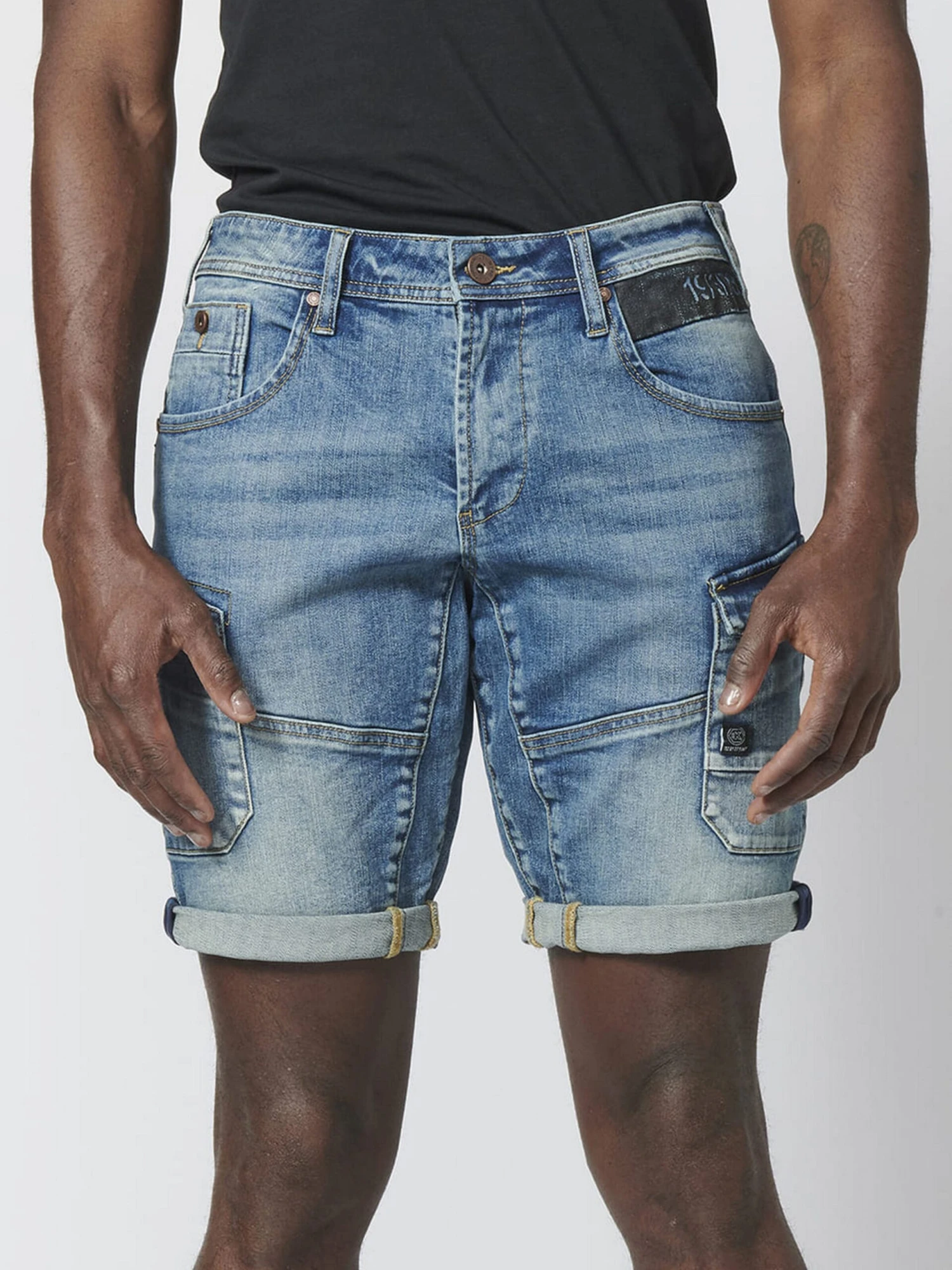 Koroshi Cargoshorts Regular Cargojeans Mænd Blå - Billede 2