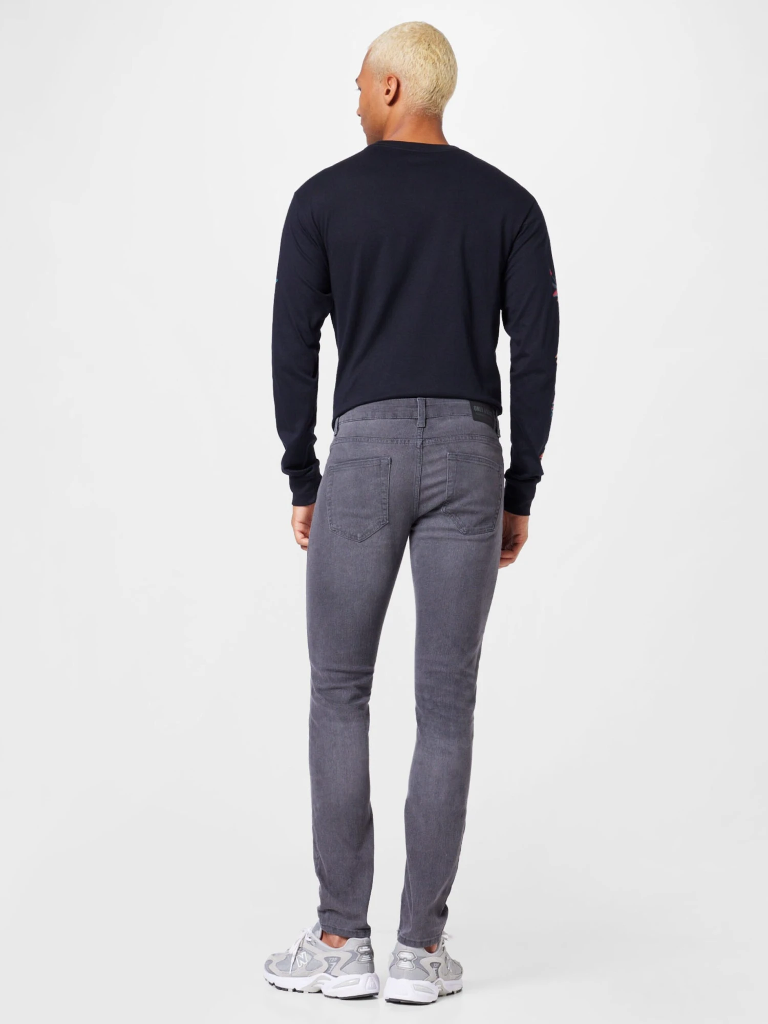 Only & Sons Slim Fit Slimfit Jeans Loom Mænd Grå - Billede 4