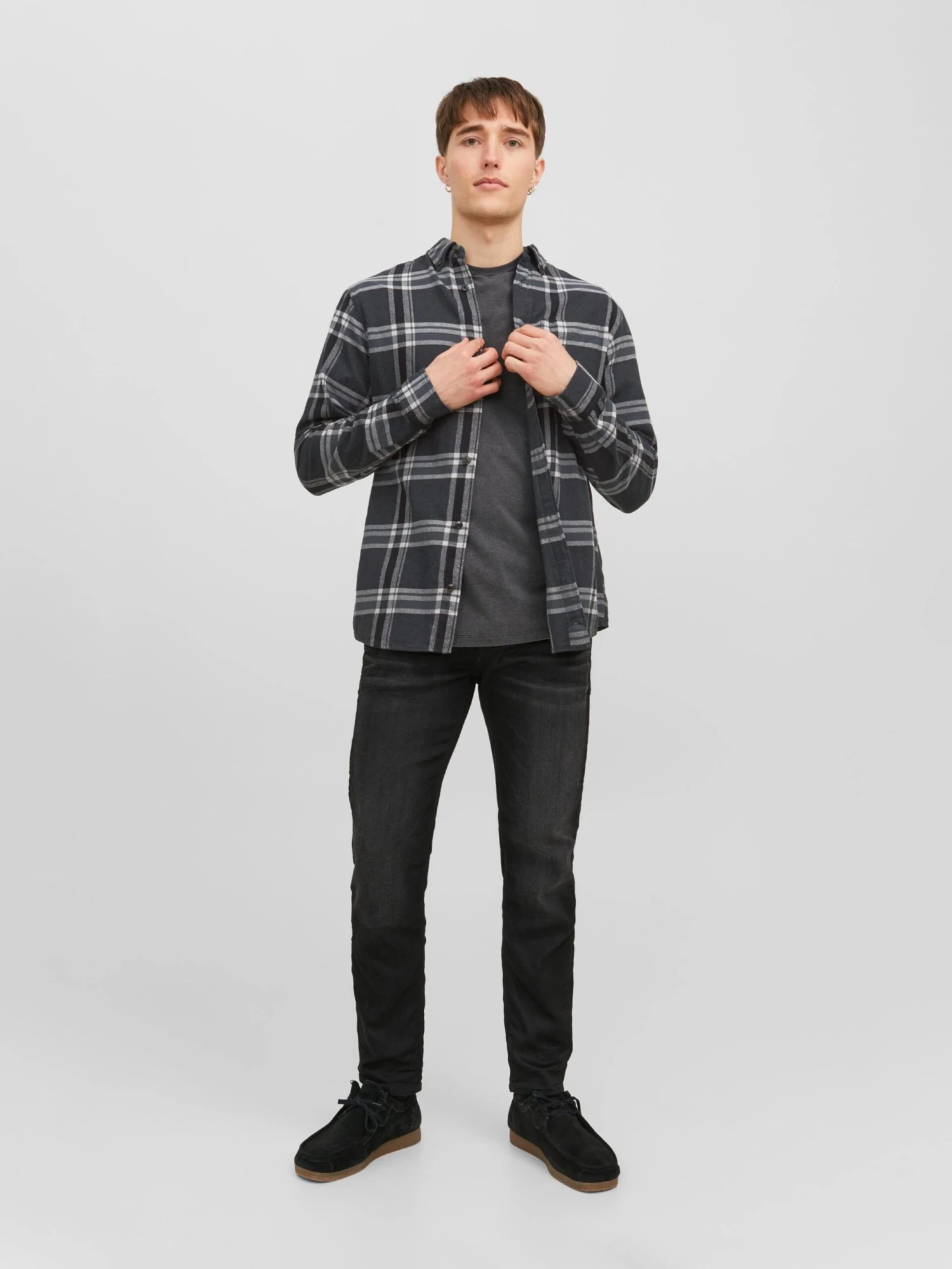 Jack & Jones Ternede Skjorter Regular Fit Skjorte Brook Mænd Sort - Billede 4