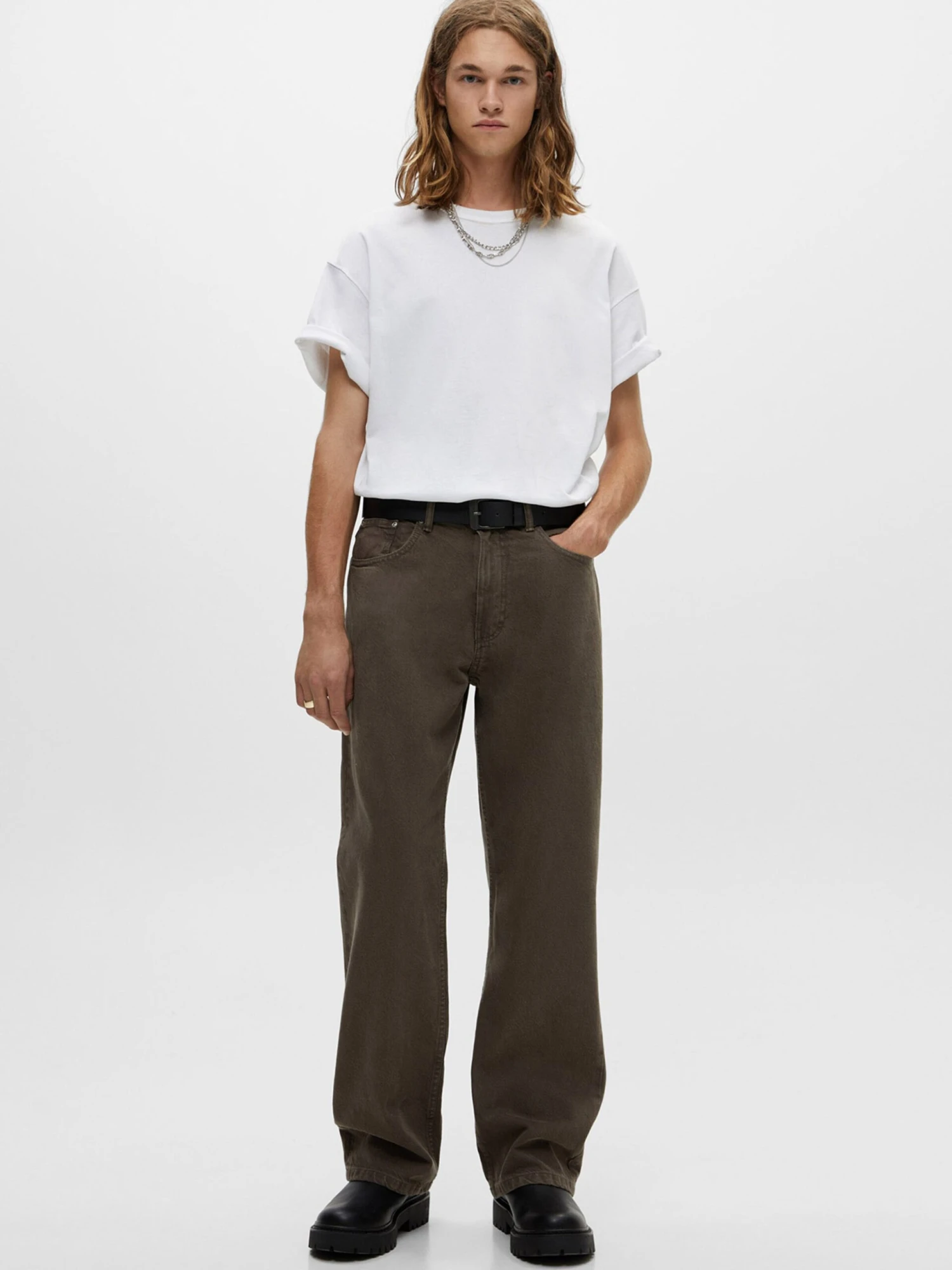 PULL & BEAR Loose Fit Loosefit Jeans Mænd Brun - Billede 2