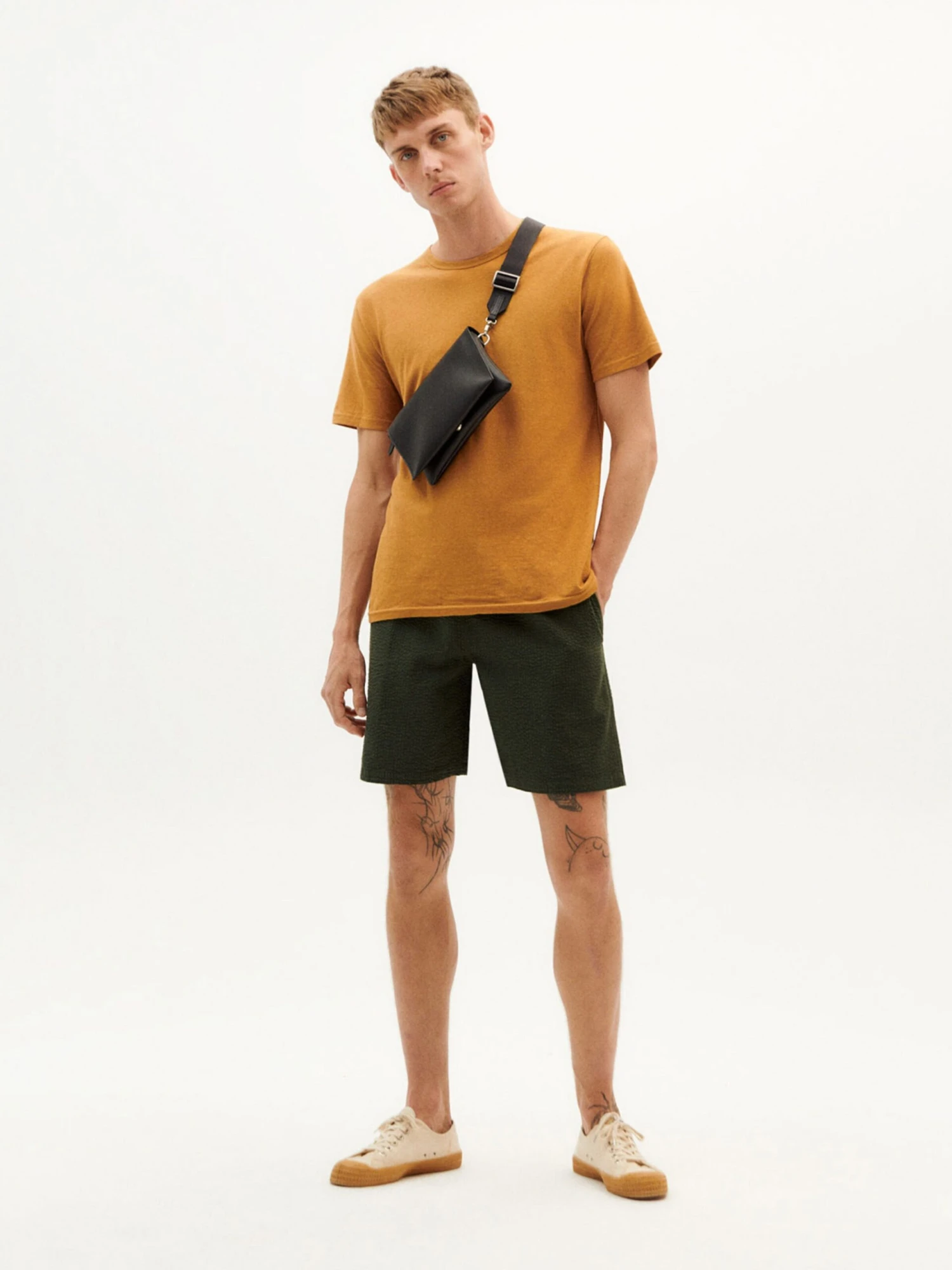 Thinking Mu Shorts Regular Bukser Henry Mænd Mørkegrøn - Billede 5