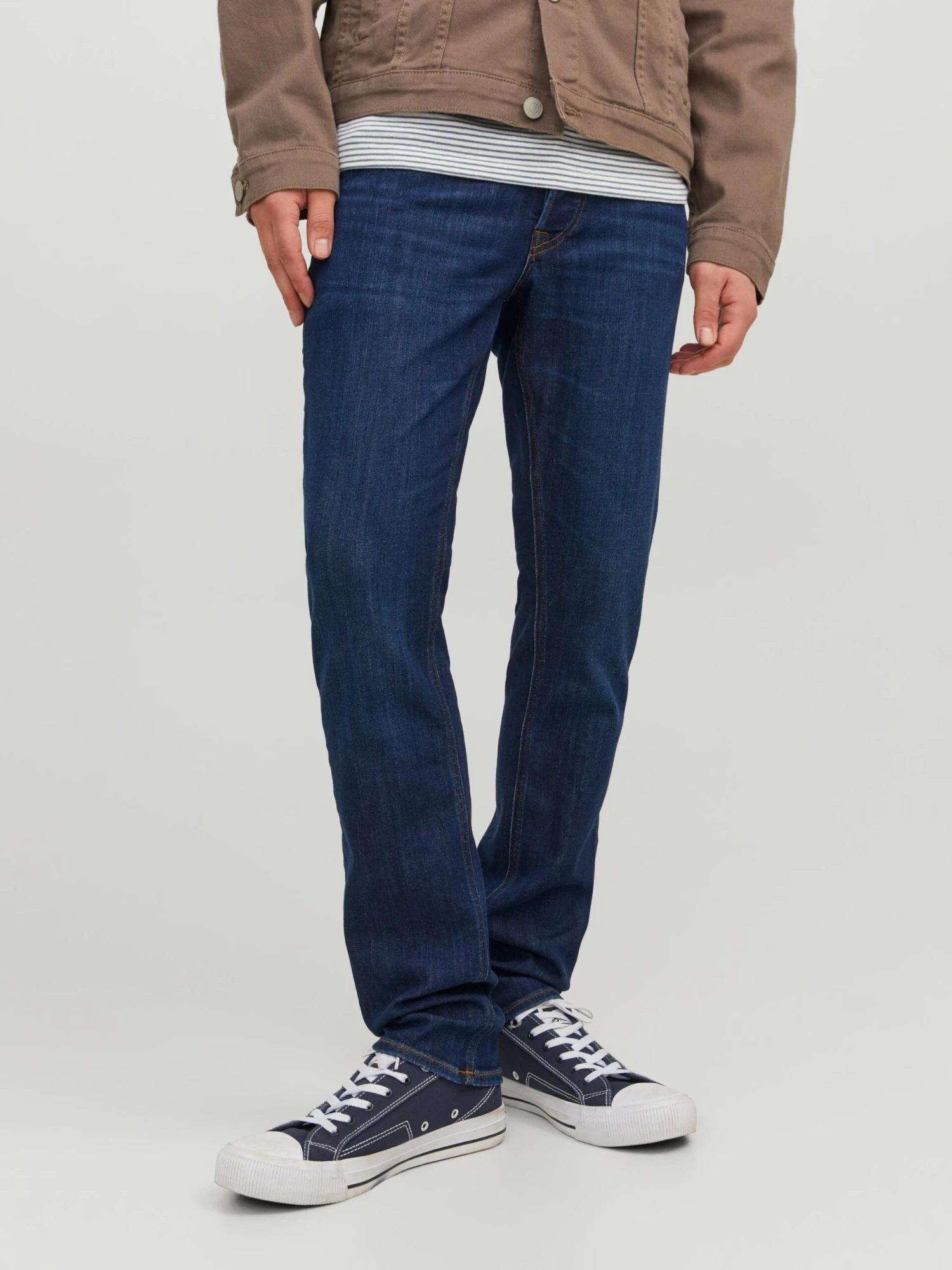 Jack & Jones Slim Fit Slimfit Jeans Glenn Mænd Mørkeblå - Billede 3