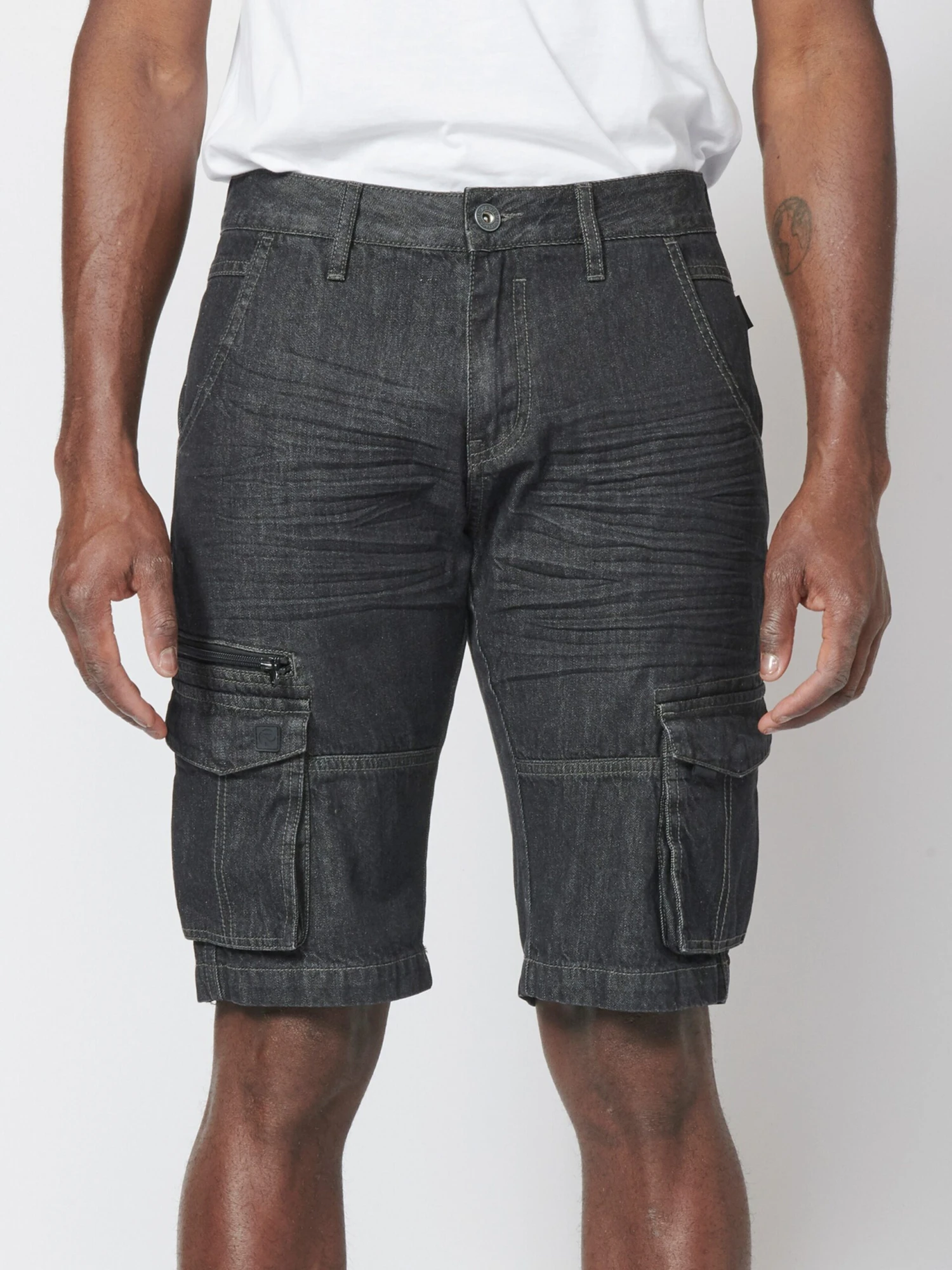 Koroshi Cargoshorts Regular Cargojeans Mænd Sort - Billede 8