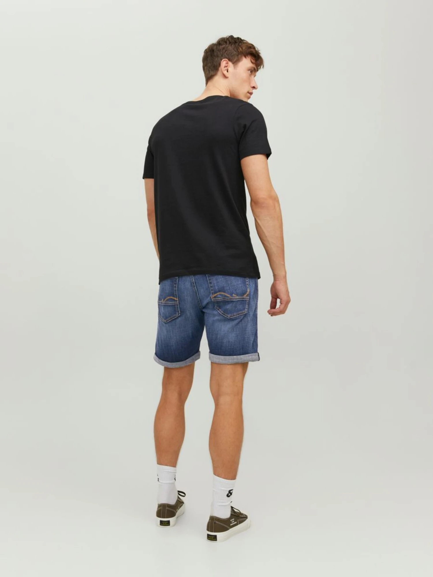 Jack & Jones Denimshorts Slimfit Jeans CHRIS WOOD Mænd Blå - Billede 4