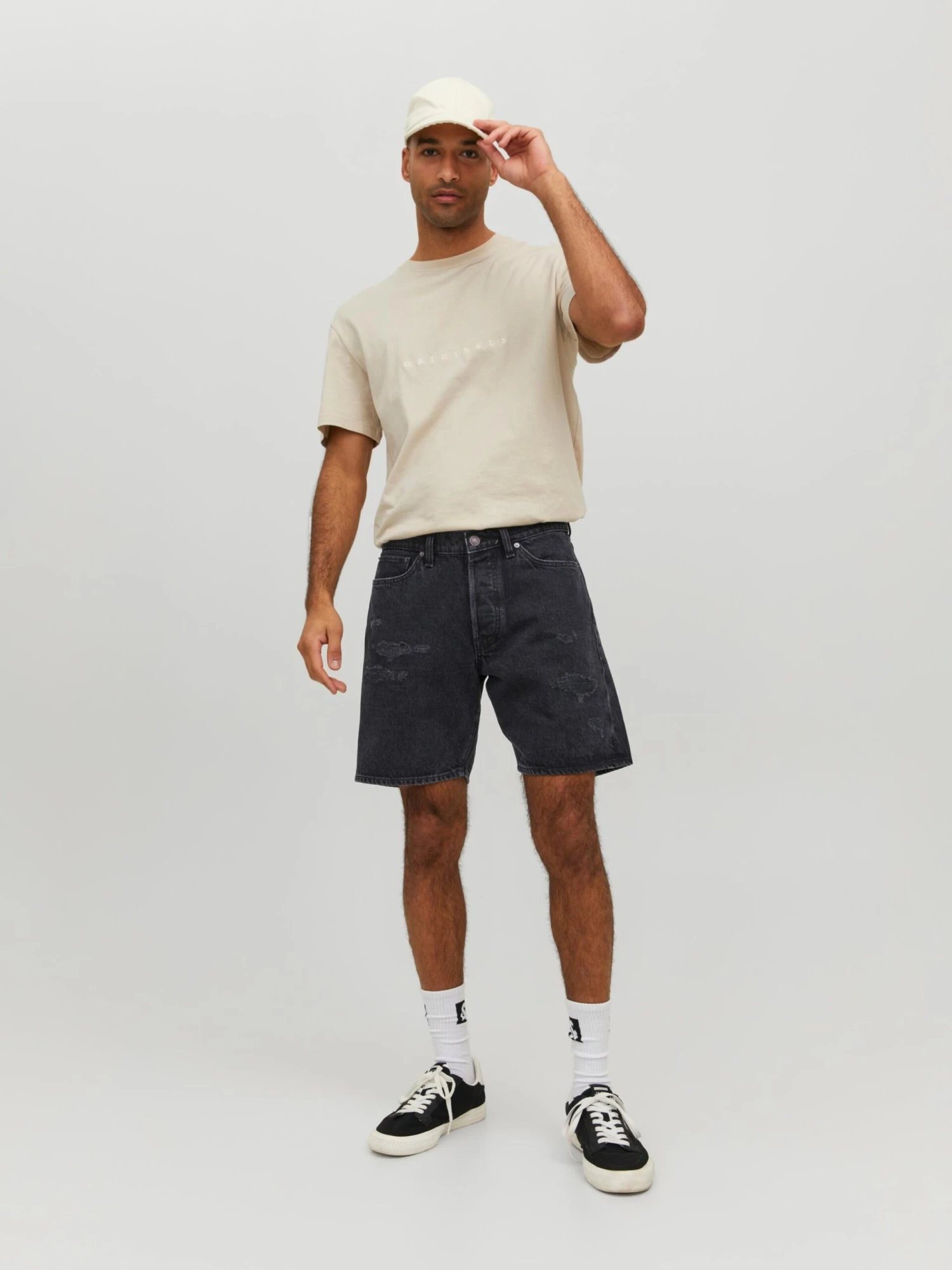 Jack & Jones Denimshorts Regular Jeans Chris Mænd Sort - Billede 4