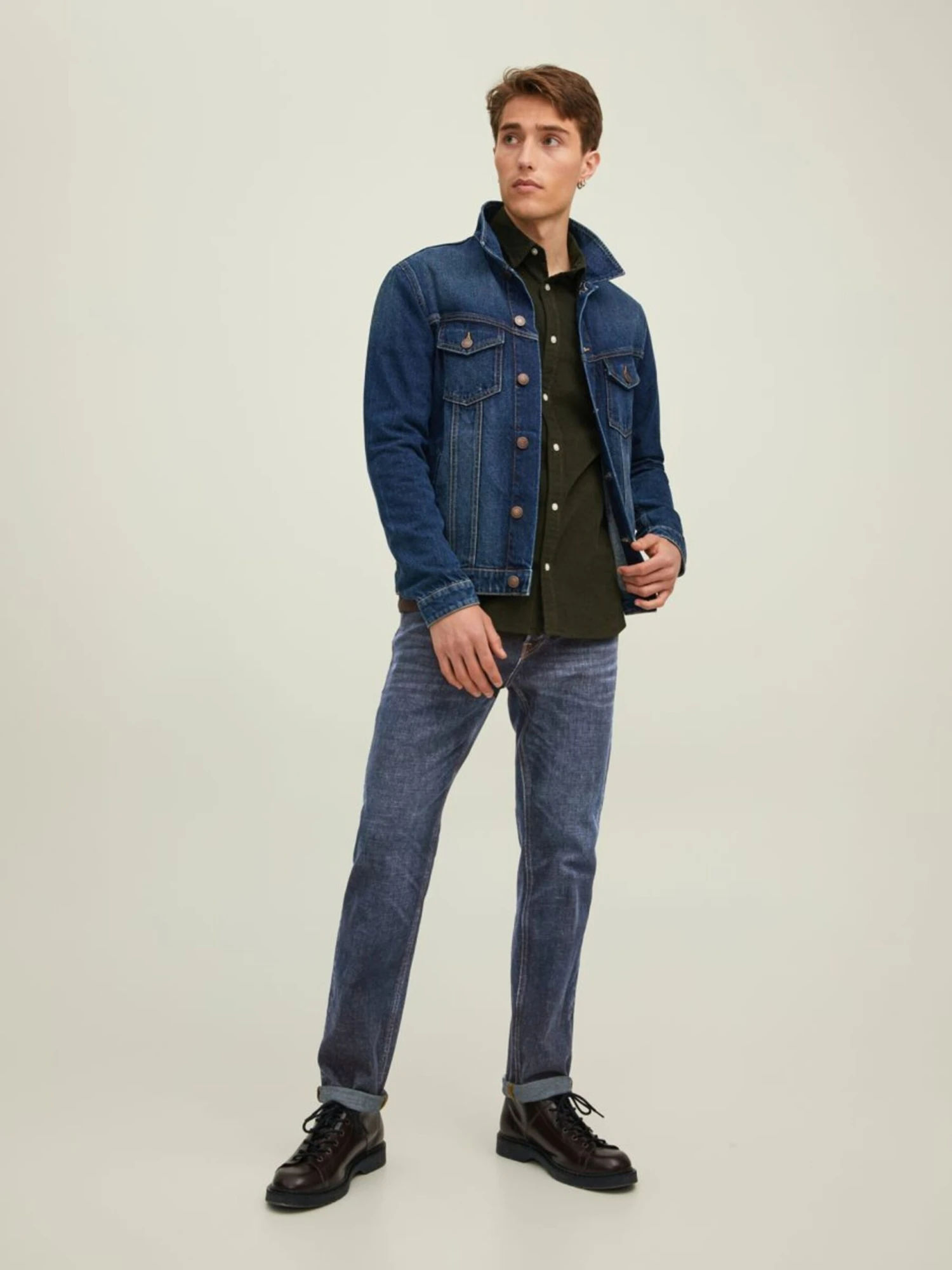 Jack & Jones Straight Leg Regular Jeans Mike Mænd Blå - Billede 5