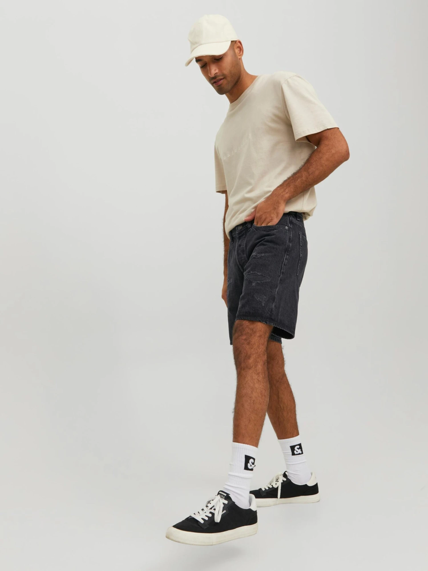 Jack & Jones Denimshorts Regular Jeans Chris Mænd Sort - Billede 7