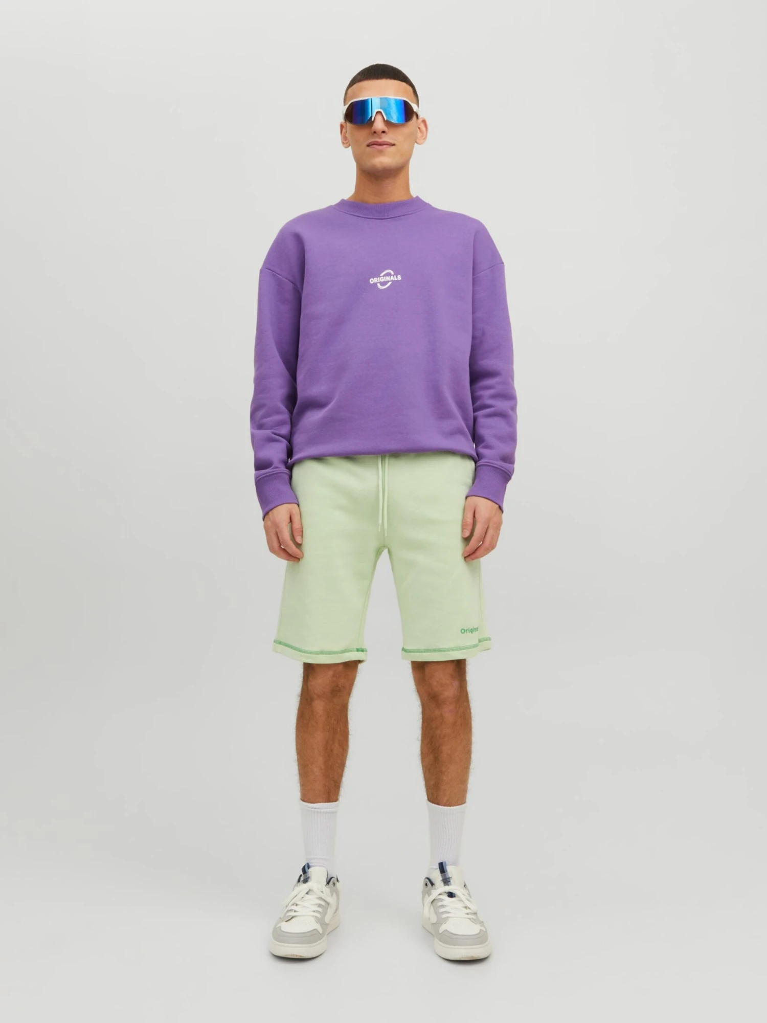 Jack & Jones Træningsshorts Loosefit Bukser Mænd Pastelgrøn - Billede 5