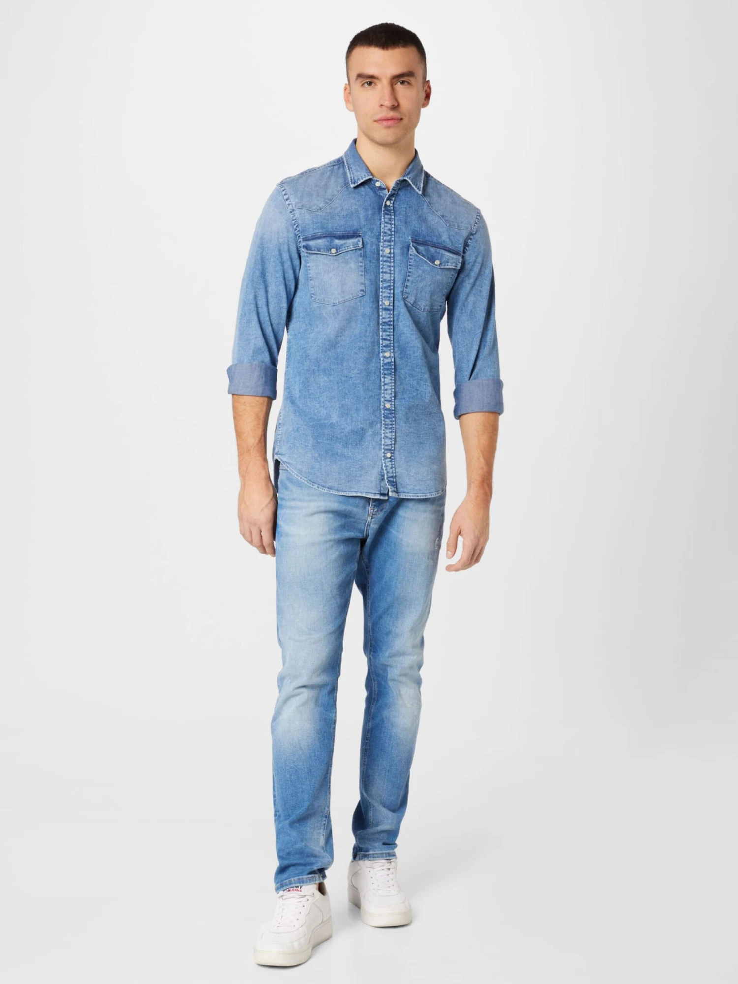 Dondup Denimskjorter Regular Fit Skjorte CAMICIA Mænd Blå - Billede 5