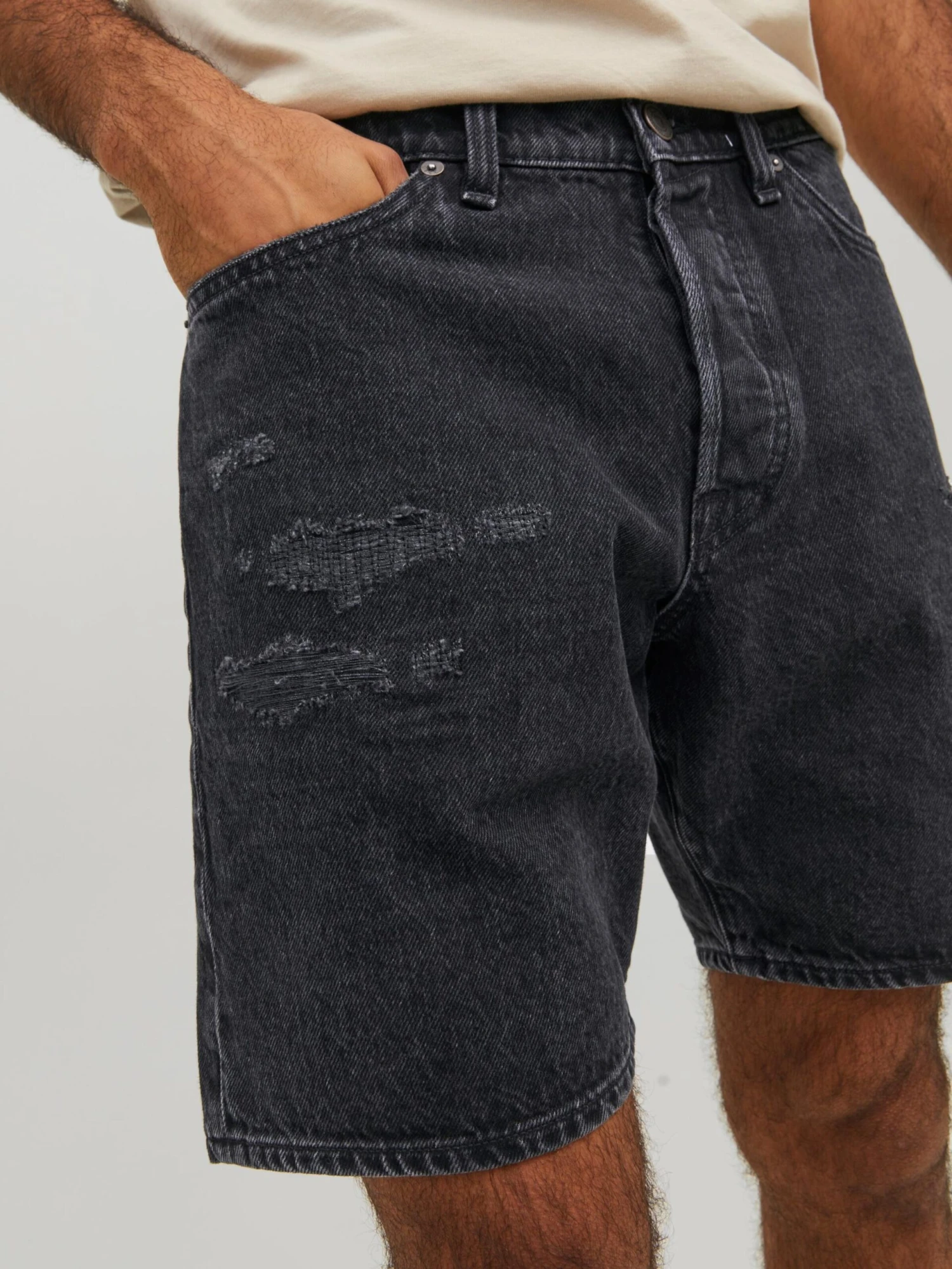 Jack & Jones Denimshorts Regular Jeans Chris Mænd Sort - Billede 8