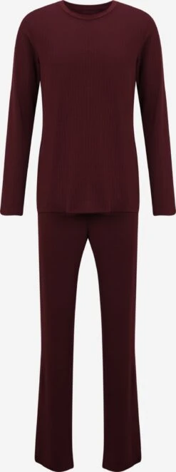 Schiesser Nattøj Pyjamas Lang Mænd Burgunder