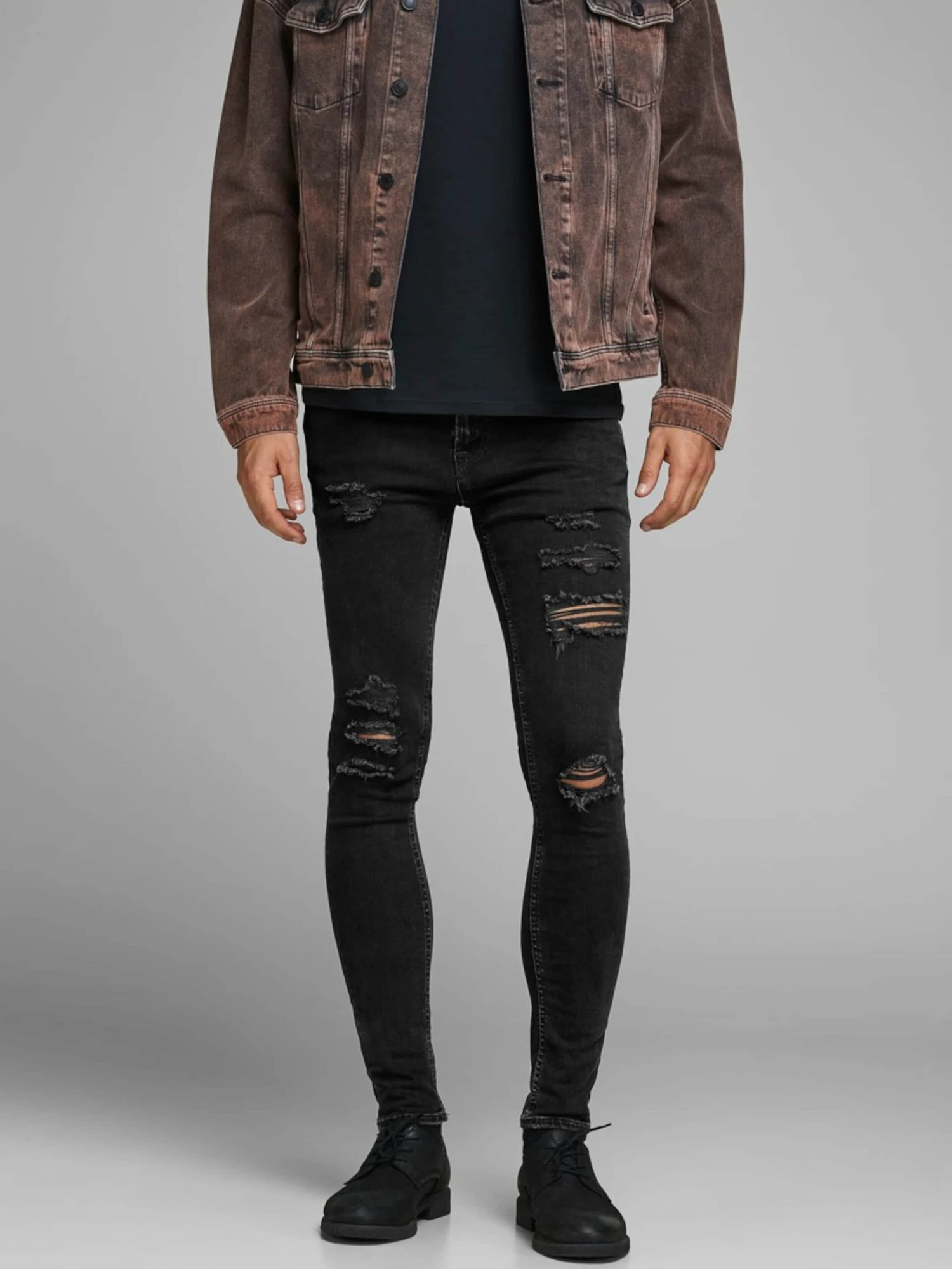 Jack & Jones Skinny Fit Skinny Jeans Liam Mænd Sort - Billede 3