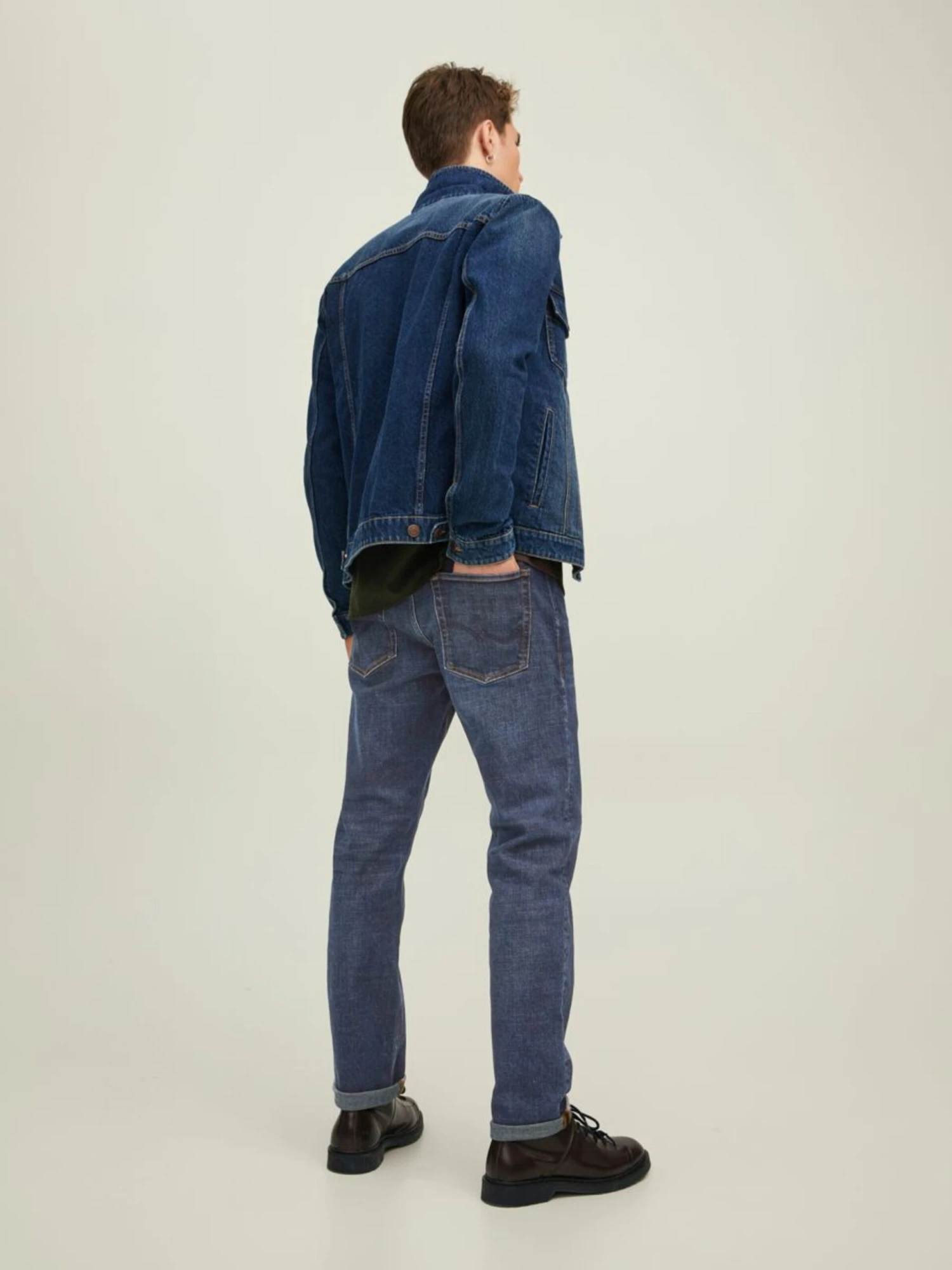 Jack & Jones Straight Leg Regular Jeans Mike Mænd Blå - Billede 4