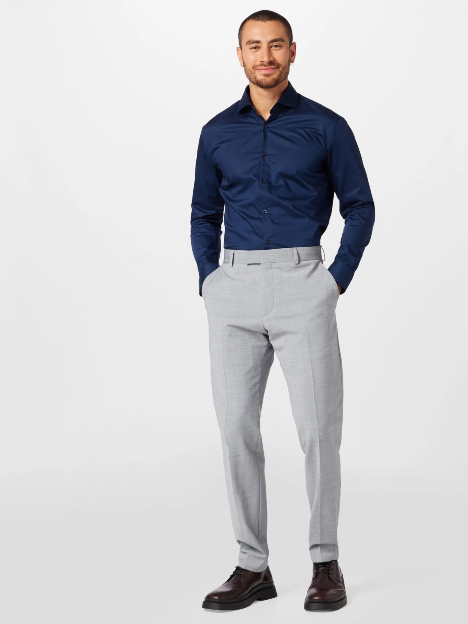 Hugo Business Skjorter Slim Fit Forretningsskjorte Kason Mænd Navy - Billede 5