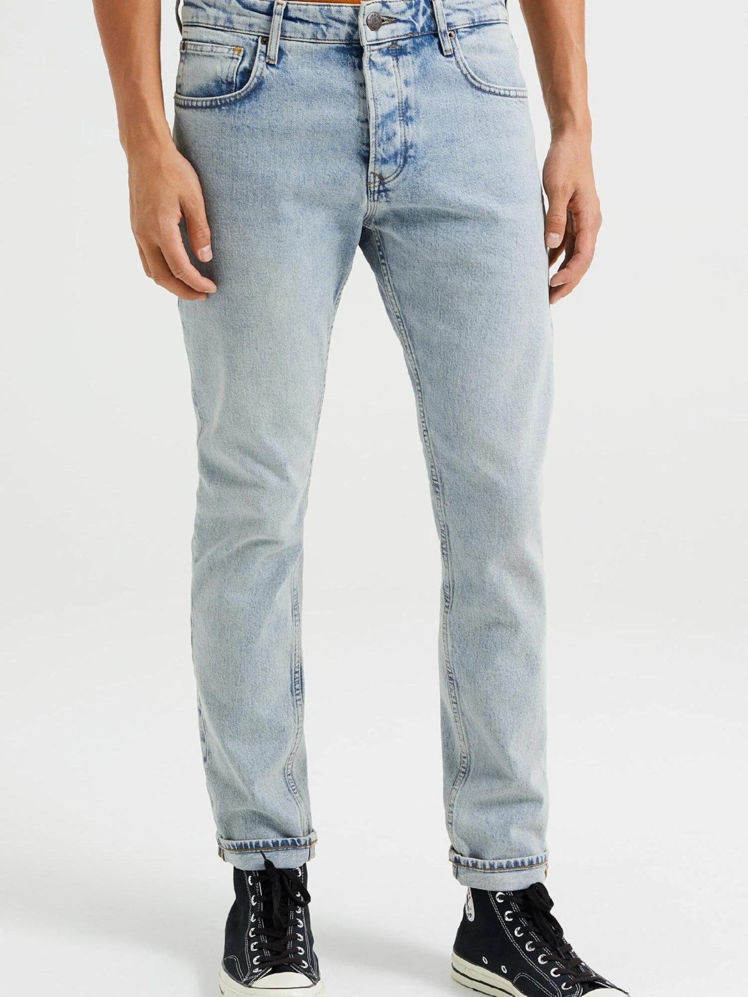 WE FASHION Straight Leg Regular Jeans Mænd Lyseblå - Billede 2