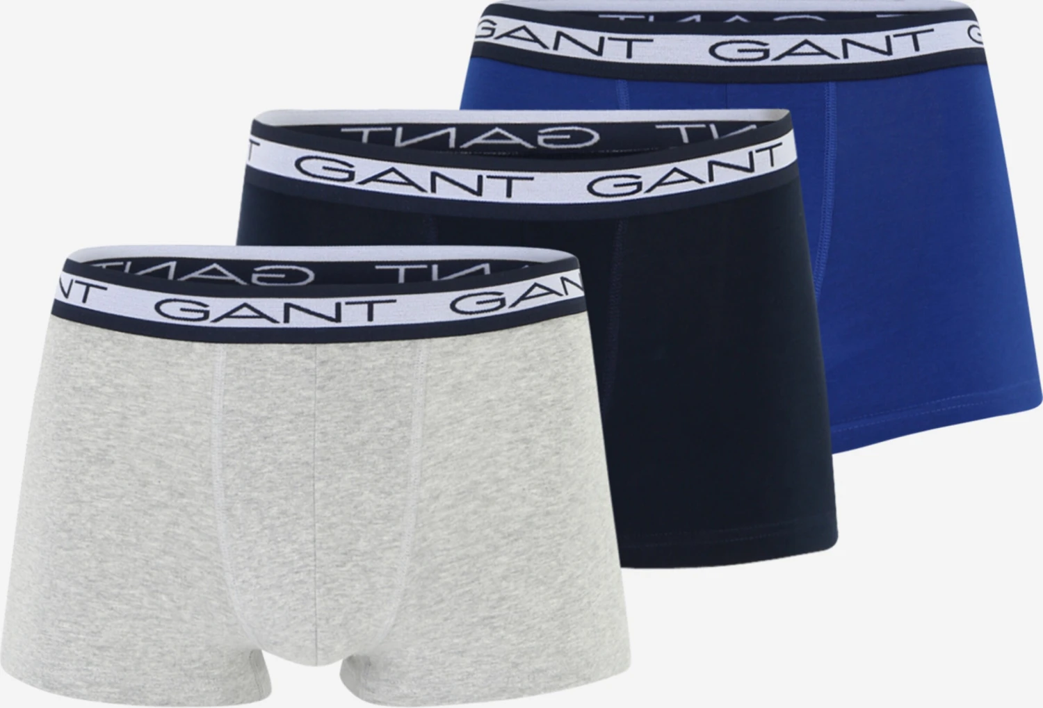 Gant Boxershorts Boksershorts Mænd Navy / Royalblå / Grå-meleret
