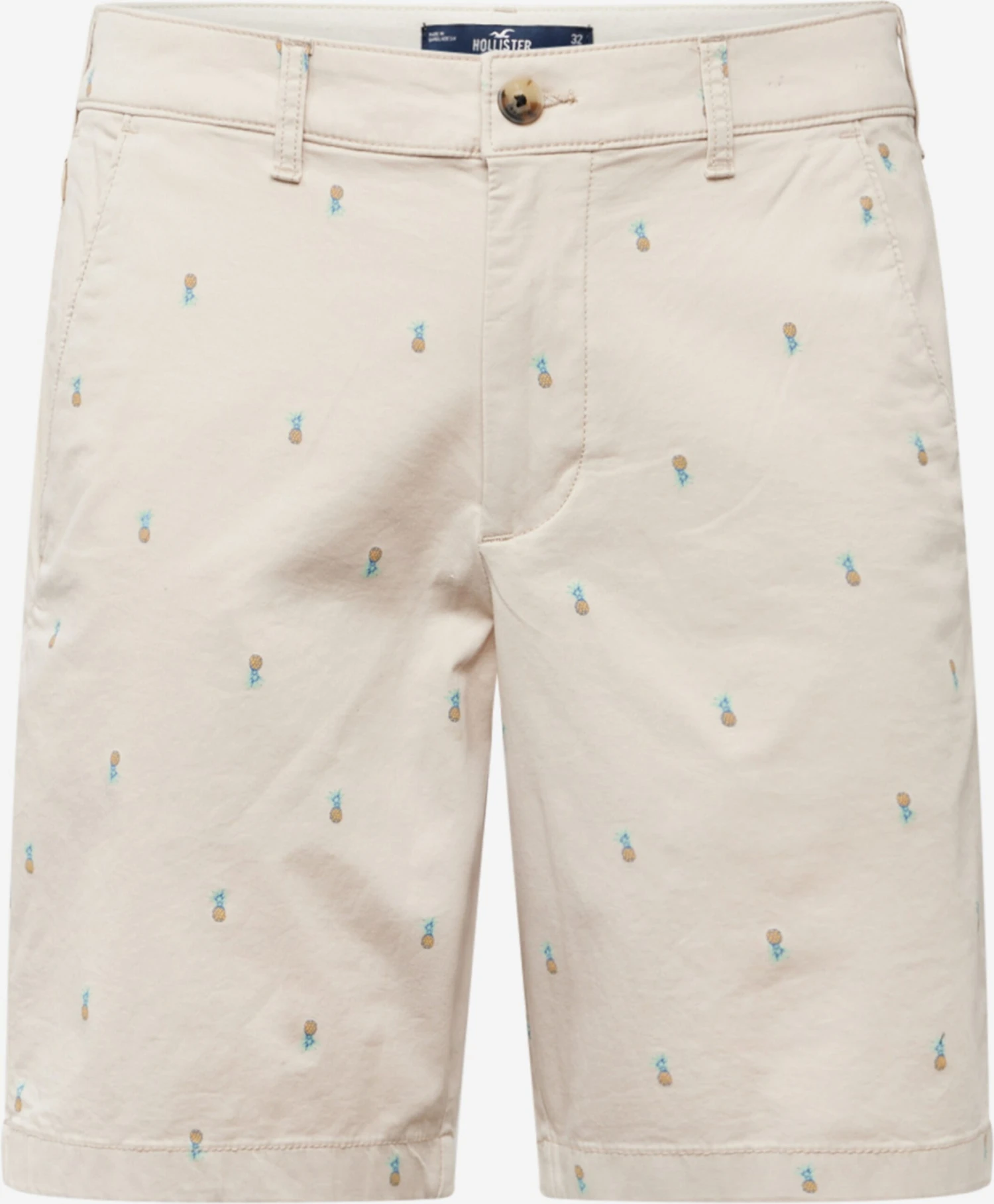 Hollister Chinoshorts Regular Lærredsbukser Mænd Perlehvid