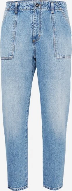Tapered Leg Tapered Jeans Shcloss Mænd Blå
