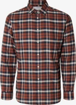 Selected Homme Ternede Skjorter Regular Fit Skjorte Owen Mænd Rustbrun / Umbra