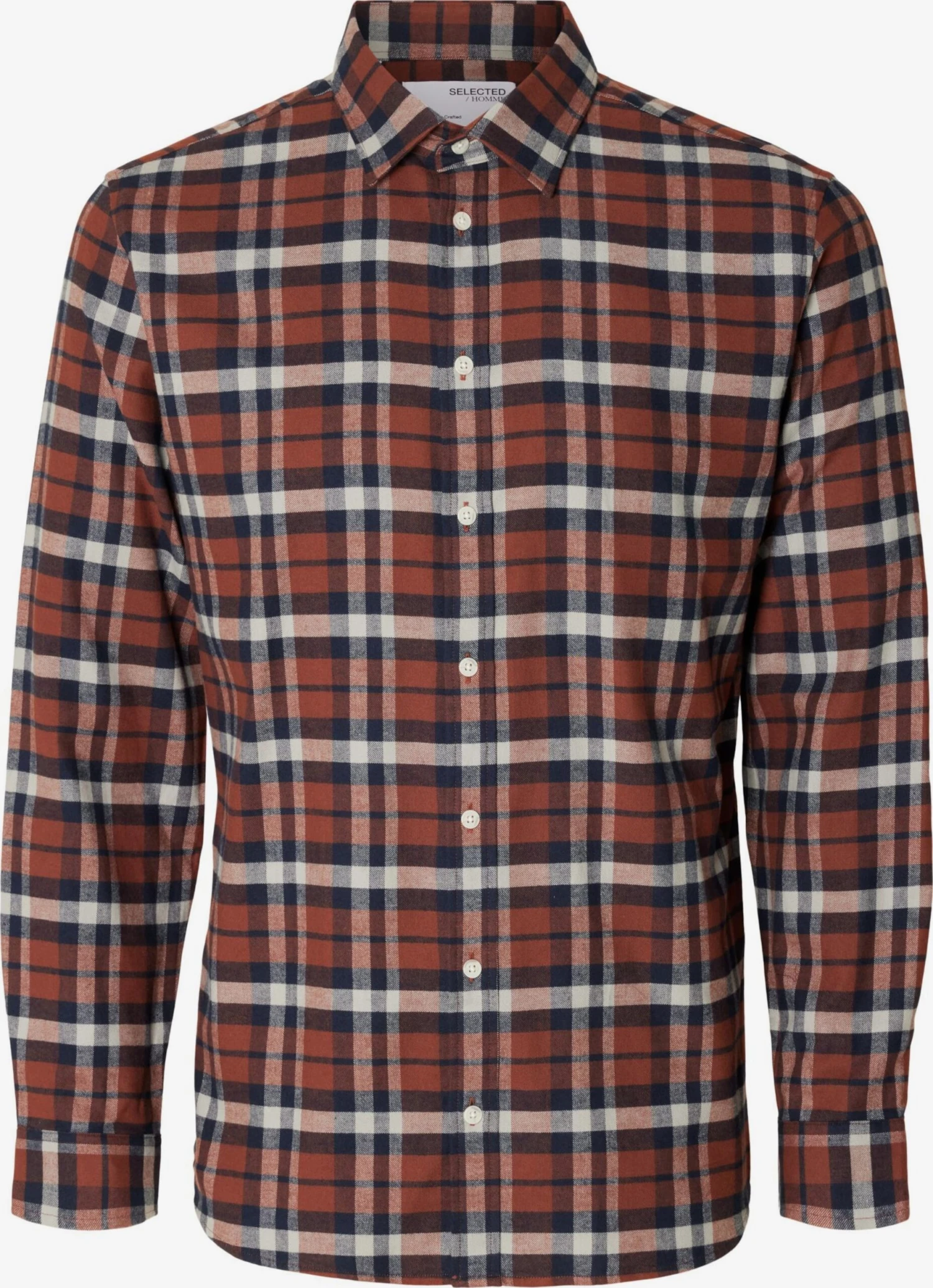 Selected Homme Ternede Skjorter Regular Fit Skjorte Owen Mænd Rustbrun / Umbra