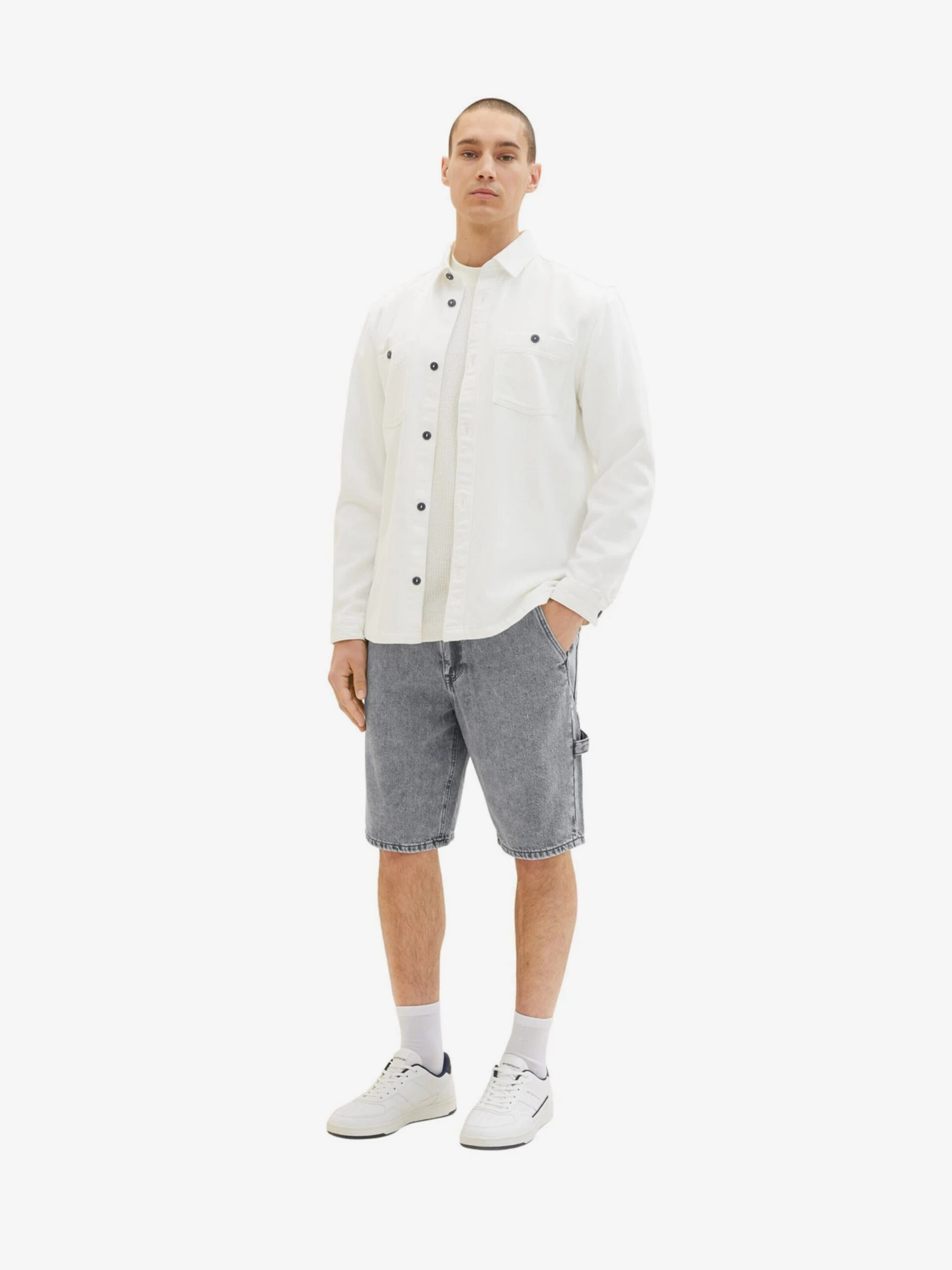 TOM TAILOR Denim Denimshorts Loosefit Jeans Mænd Grå - Billede 4