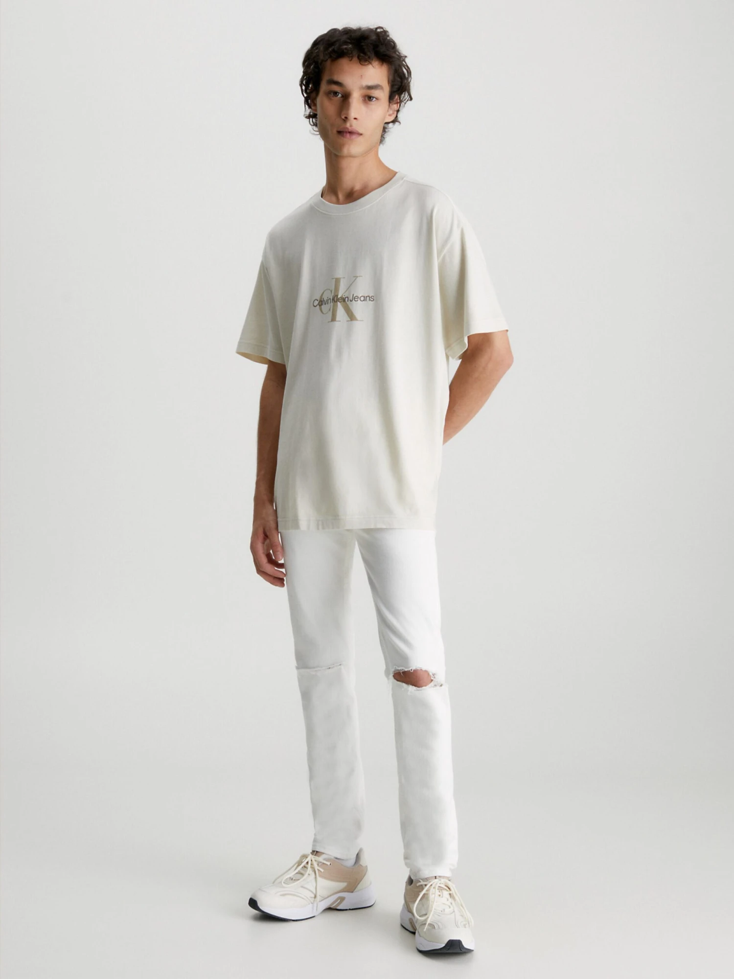 Calvin Klein Jeans Skinny Fit Skinny Jeans Mænd Hvid - Billede 4