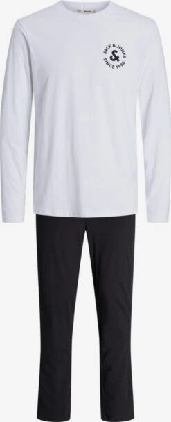 Jack & Jones Nattøj Pyjamas Lang Mænd Sort / Hvid