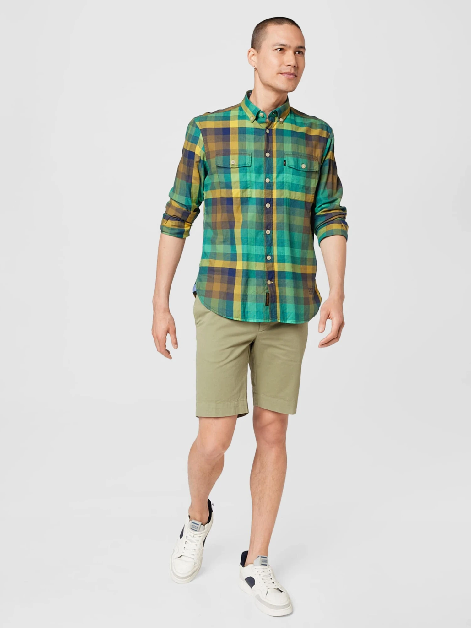 Hackett London Chinoshorts Slimfit Lærredsbukser KENSINGTON Mænd Oliven - Billede 5