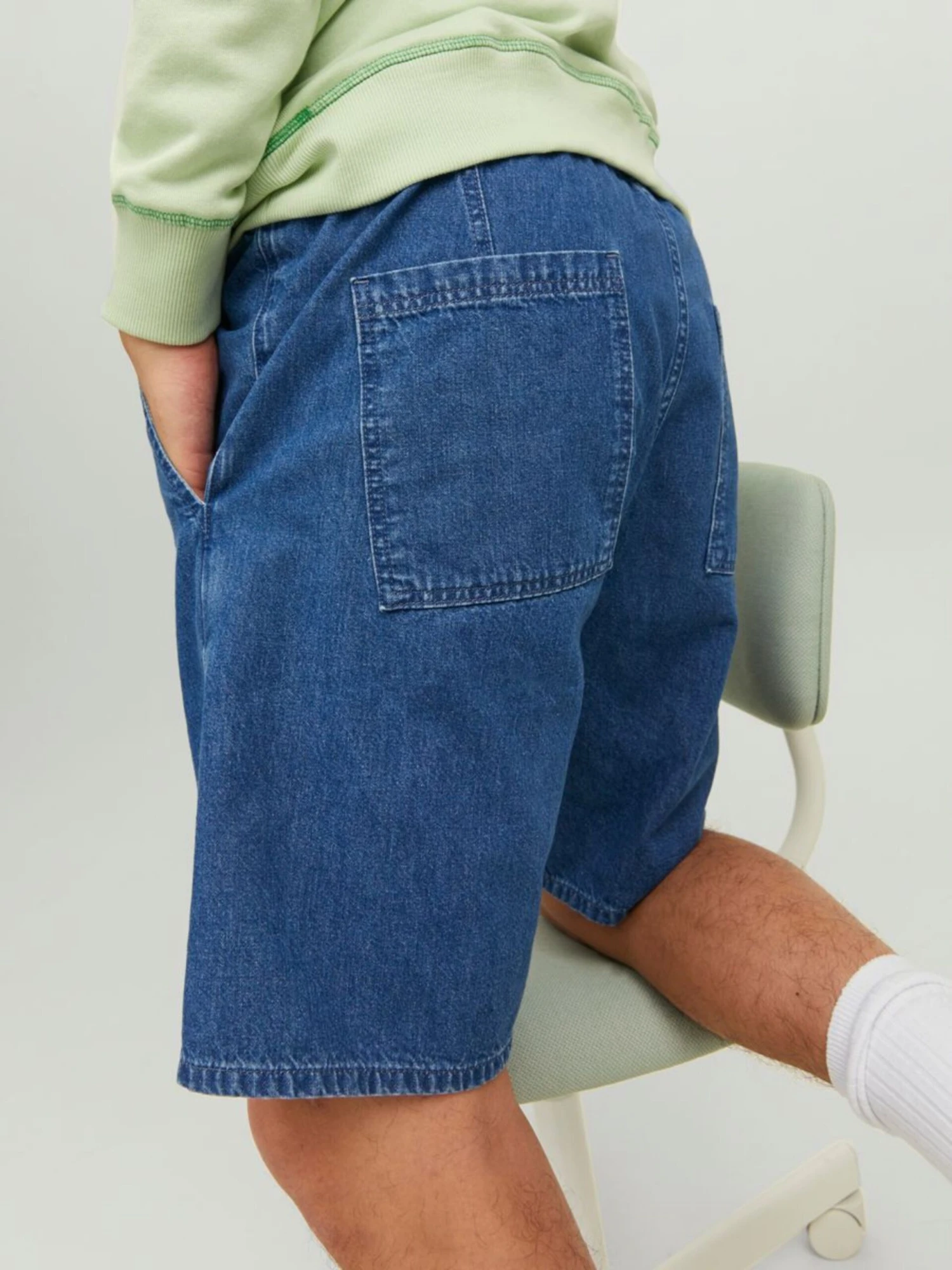 Jack & Jones Denimshorts Loosefit Jeans Chris Evan CJ 422 Mænd Blå - Billede 5